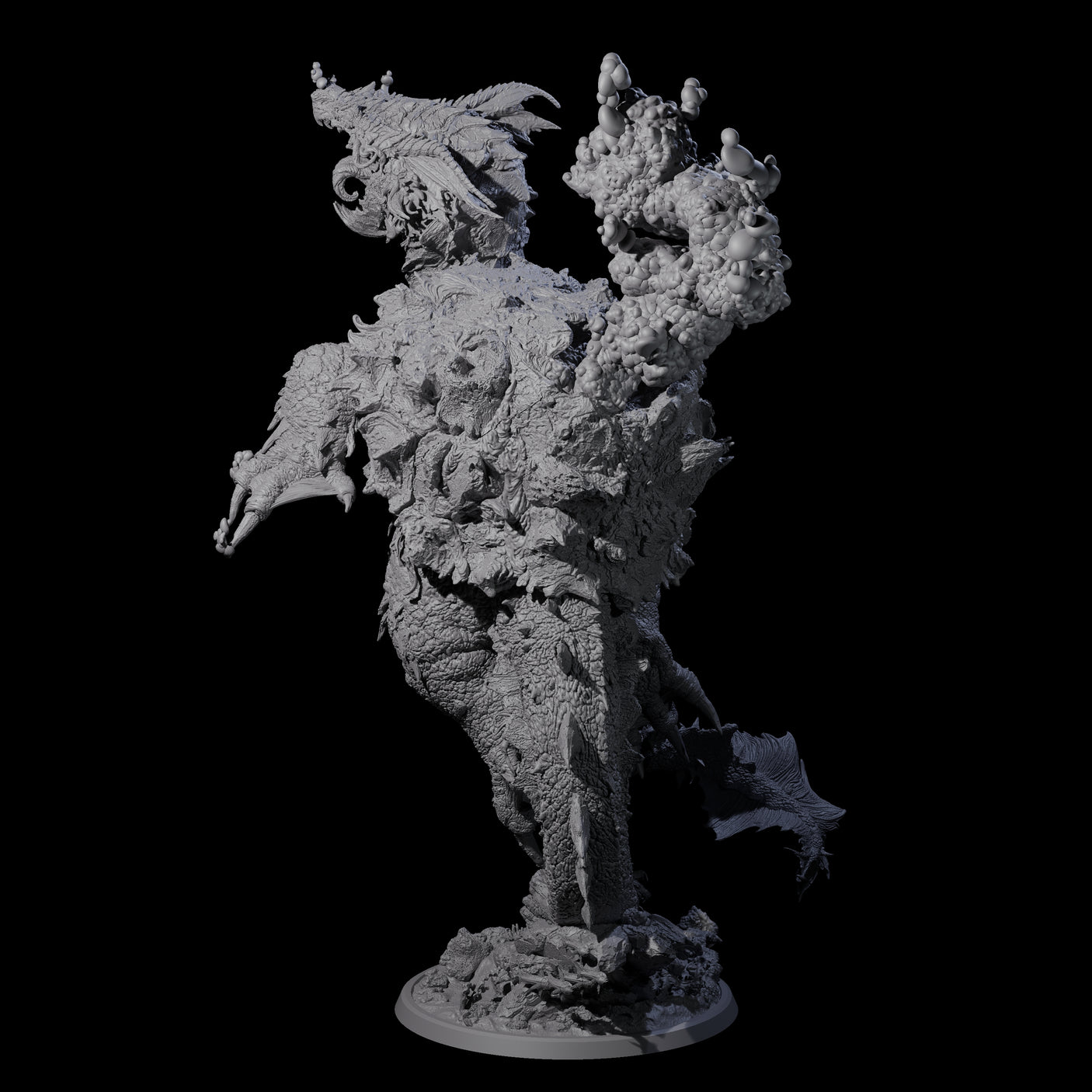 Cresting Elder Dragon Turtle Miniature for Dungeons and Dragons, Pathfinder or other TTRPGs