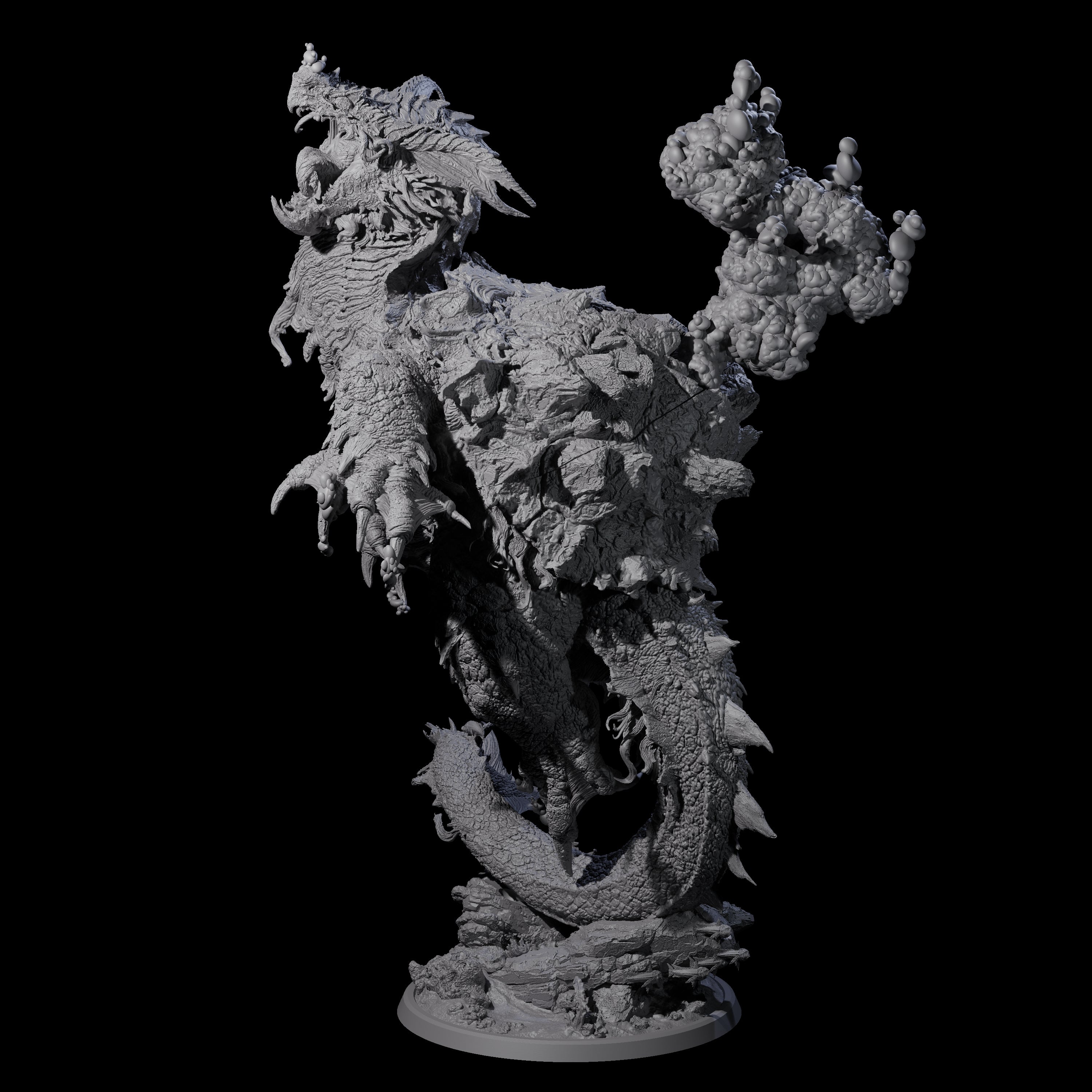 Cresting Elder Dragon Turtle Miniature for Dungeons and Dragons, Pathfinder or other TTRPGs