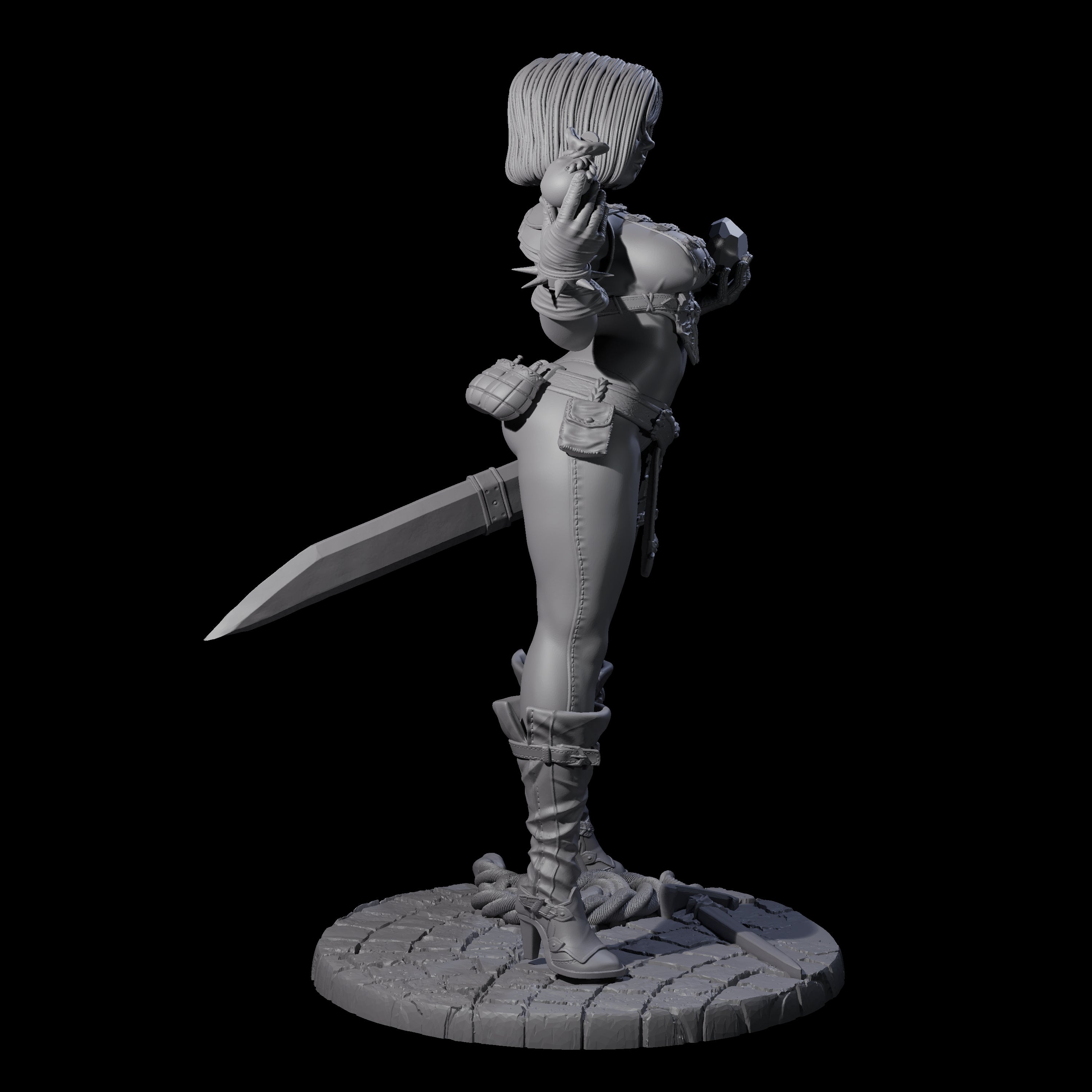 Crimson - Cocky Rogue Miniature for Dungeons and Dragons, Pathfinder or other TTRPGs