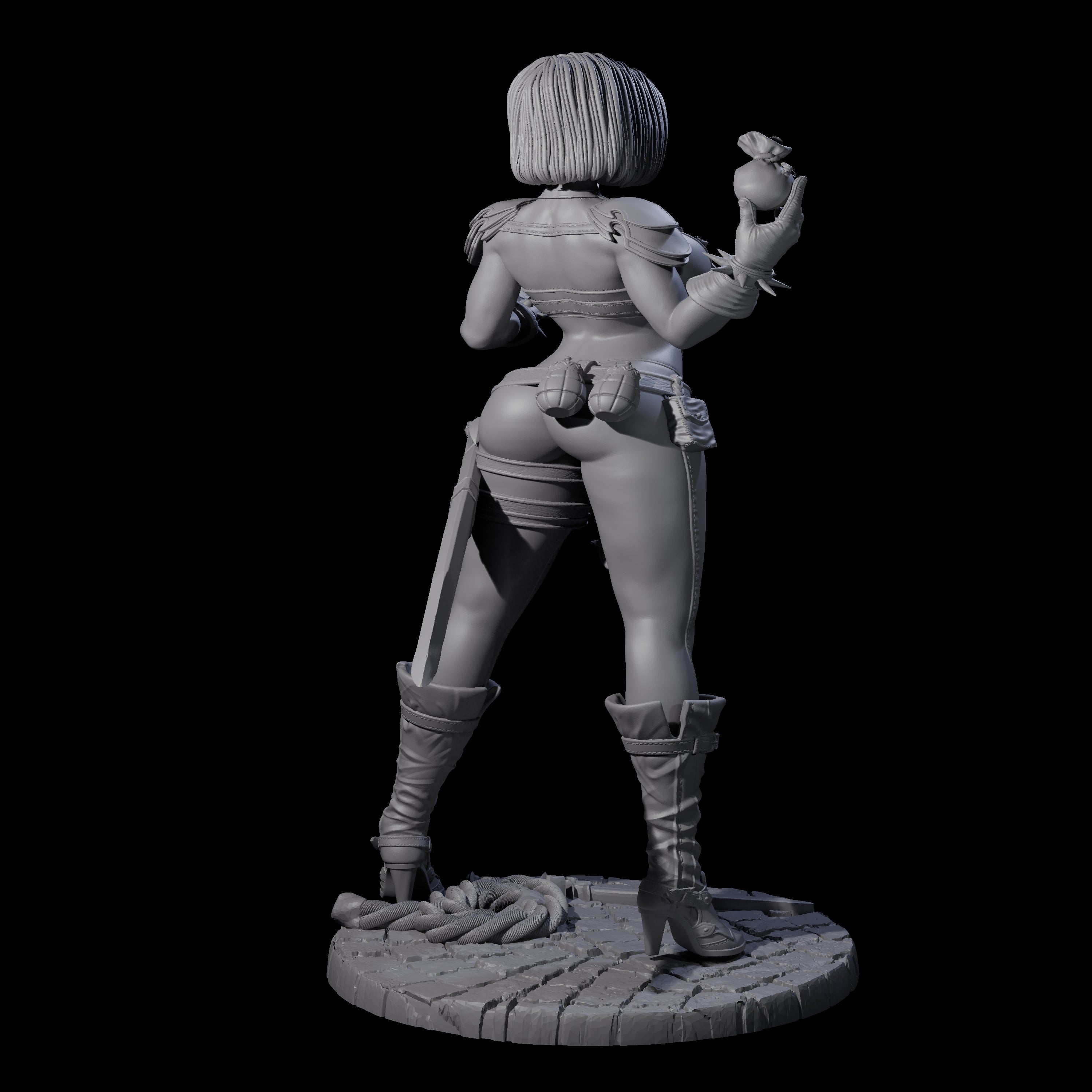 Crimson - Cocky Rogue Miniature for Dungeons and Dragons, Pathfinder or other TTRPGs