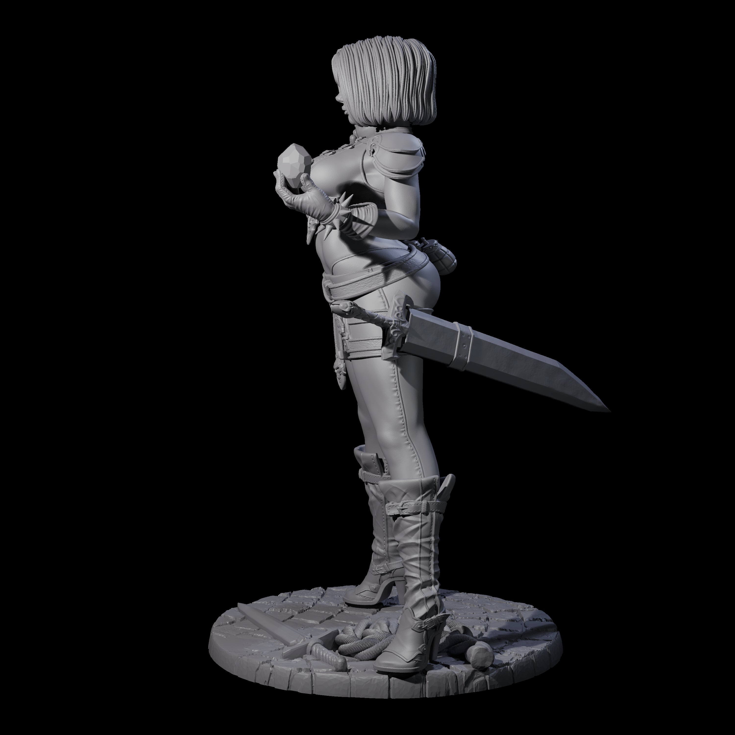 Crimson - Cocky Rogue Miniature for Dungeons and Dragons, Pathfinder or other TTRPGs