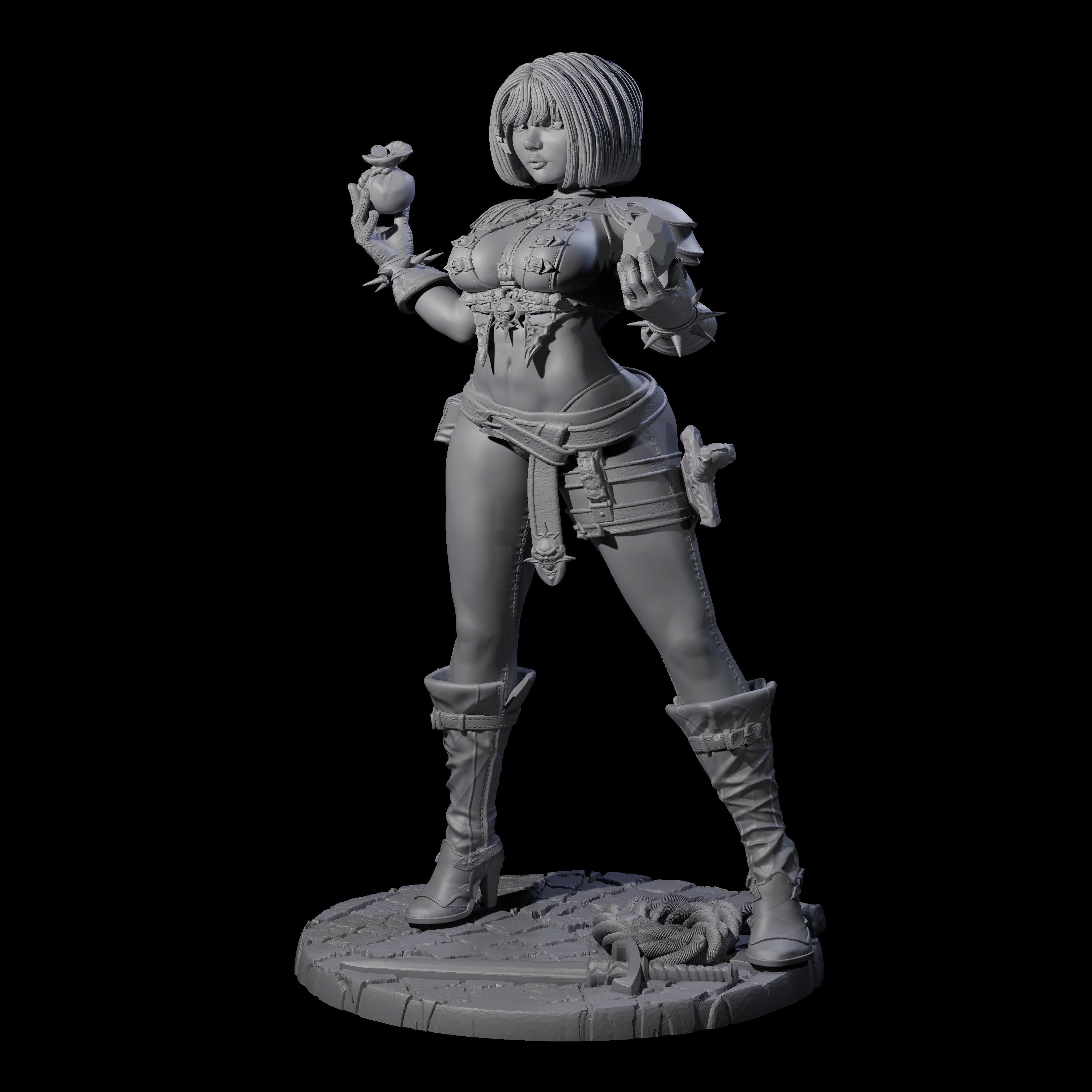 Crimson - Cocky Rogue Miniature for Dungeons and Dragons, Pathfinder or other TTRPGs