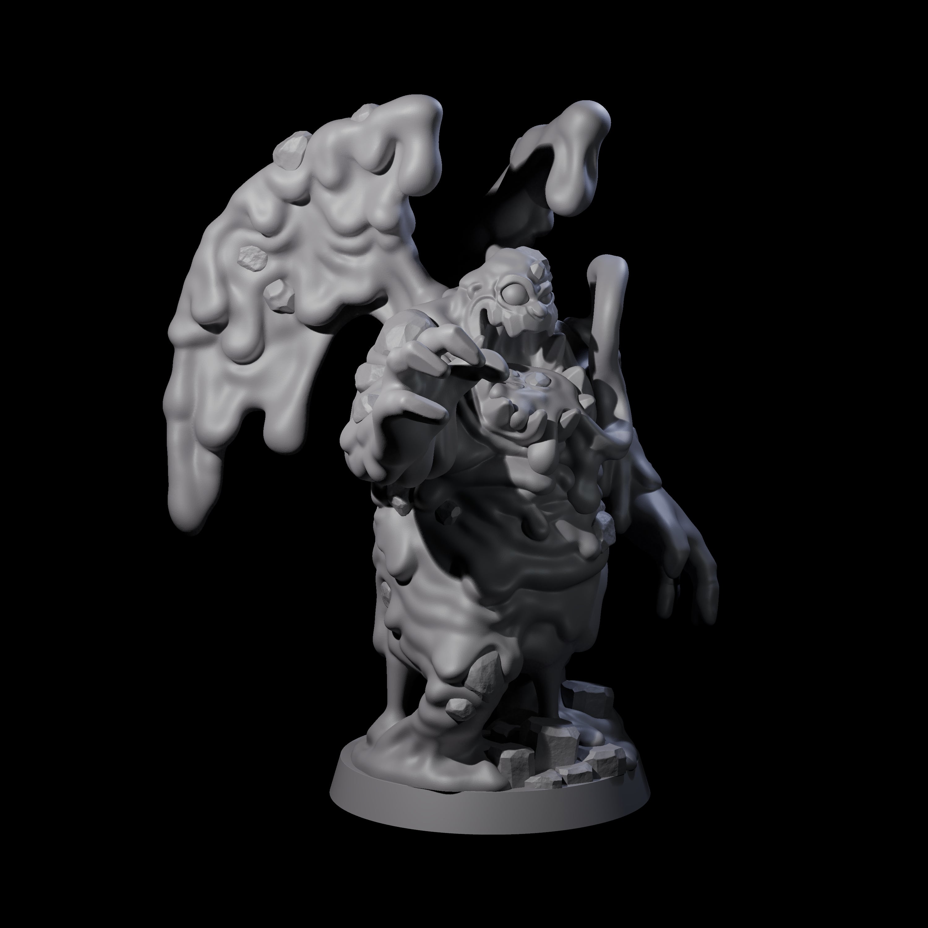 Crispy Magma Mephit Miniature for Dungeons and Dragons, Pathfinder or other TTRPGs