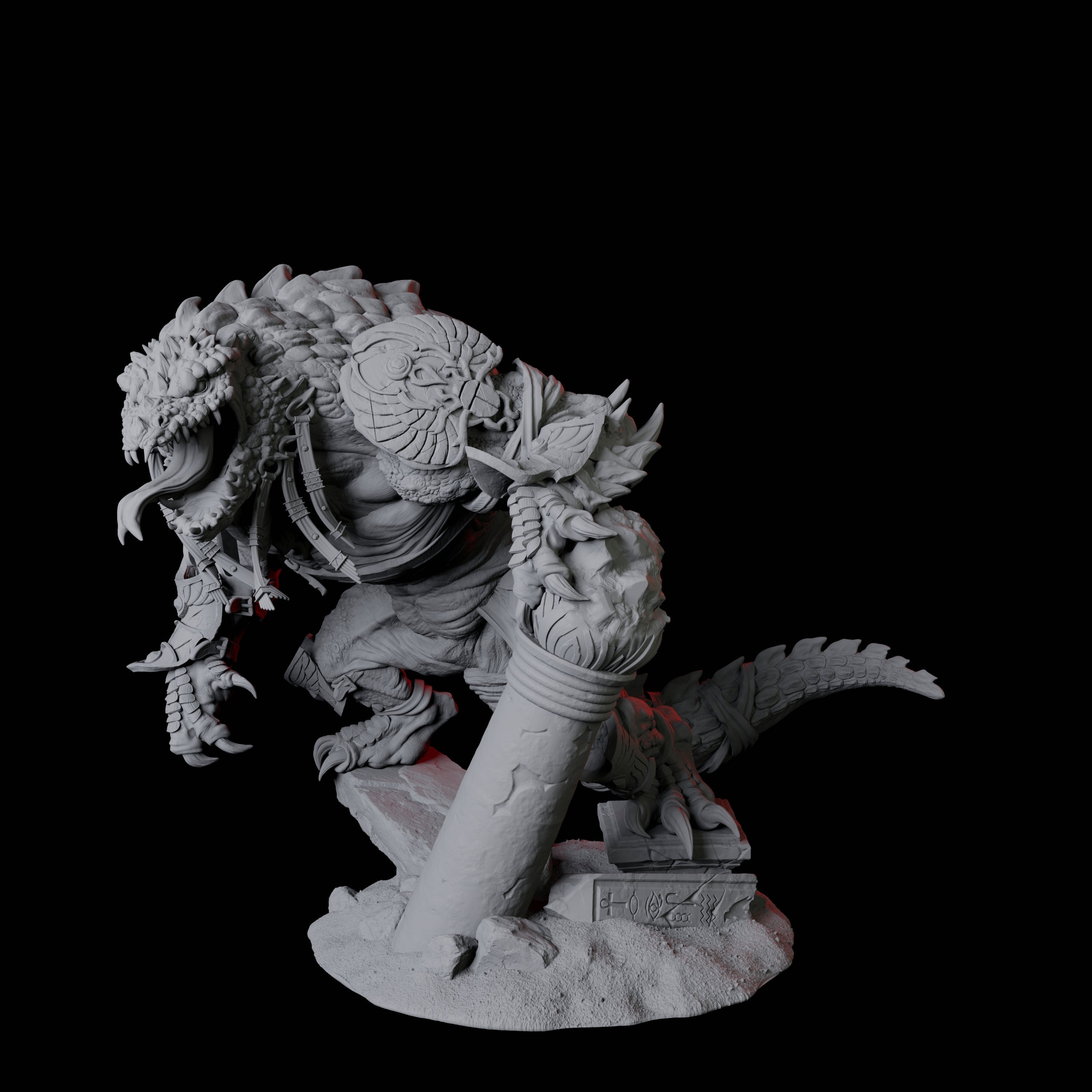 Crocodile Lizardfolk Warrior A Miniature for Dungeons and Dragons, Pathfinder or other TTRPGs