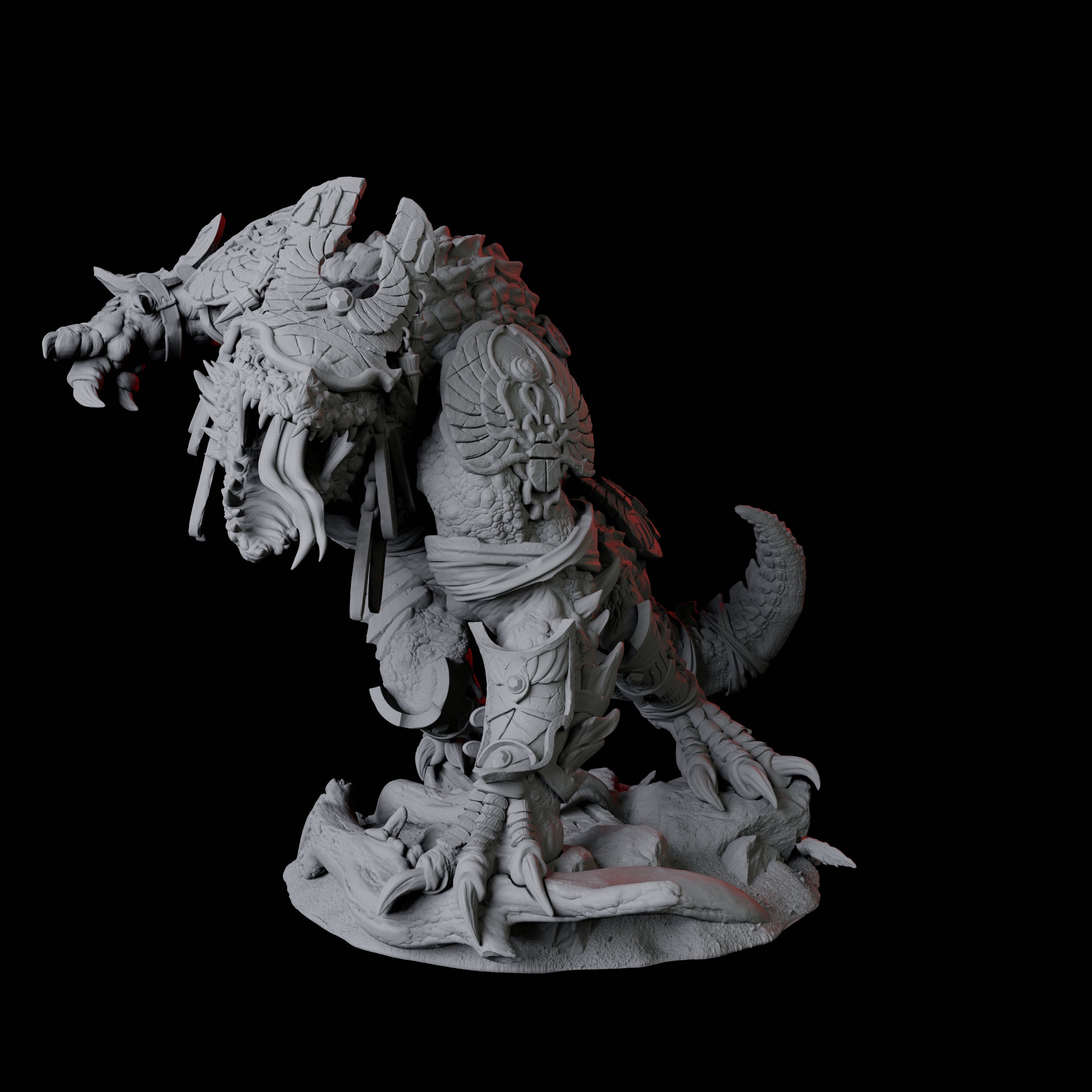 Crocodile Lizardfolk Warrior B Miniature for Dungeons and Dragons, Pathfinder or other TTRPGs