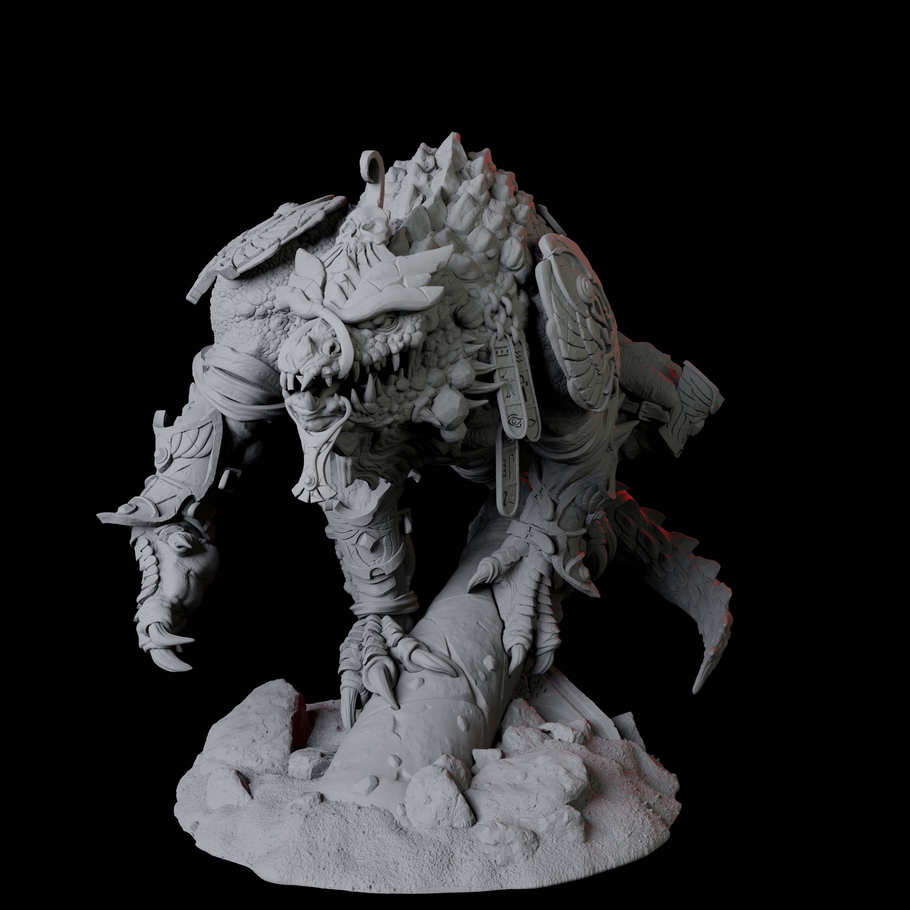 Crocodile Lizardfolk Warrior C Miniature for Dungeons and Dragons, Pathfinder or other TTRPGs