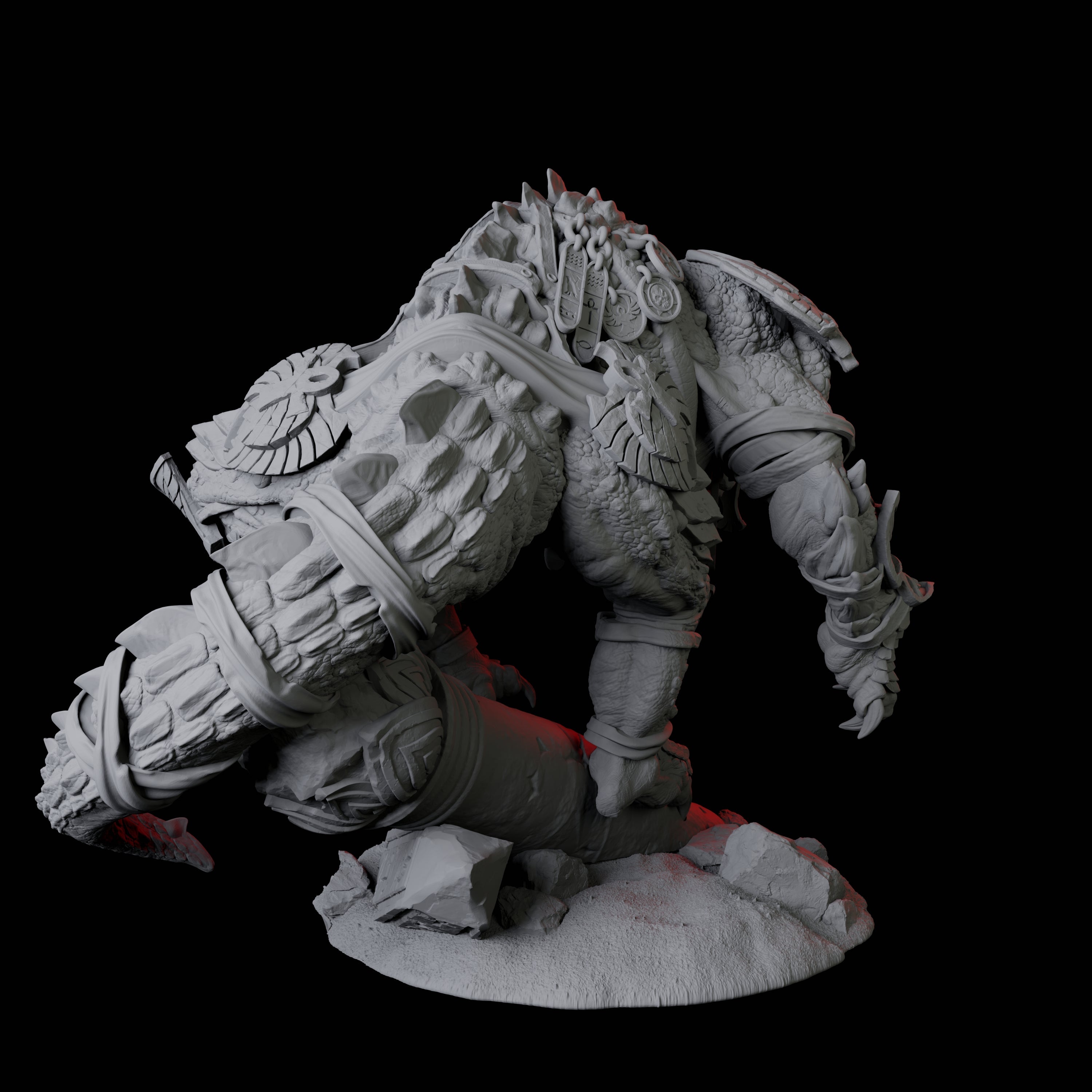 Crocodile Lizardfolk Warrior C Miniature for Dungeons and Dragons, Pathfinder or other TTRPGs