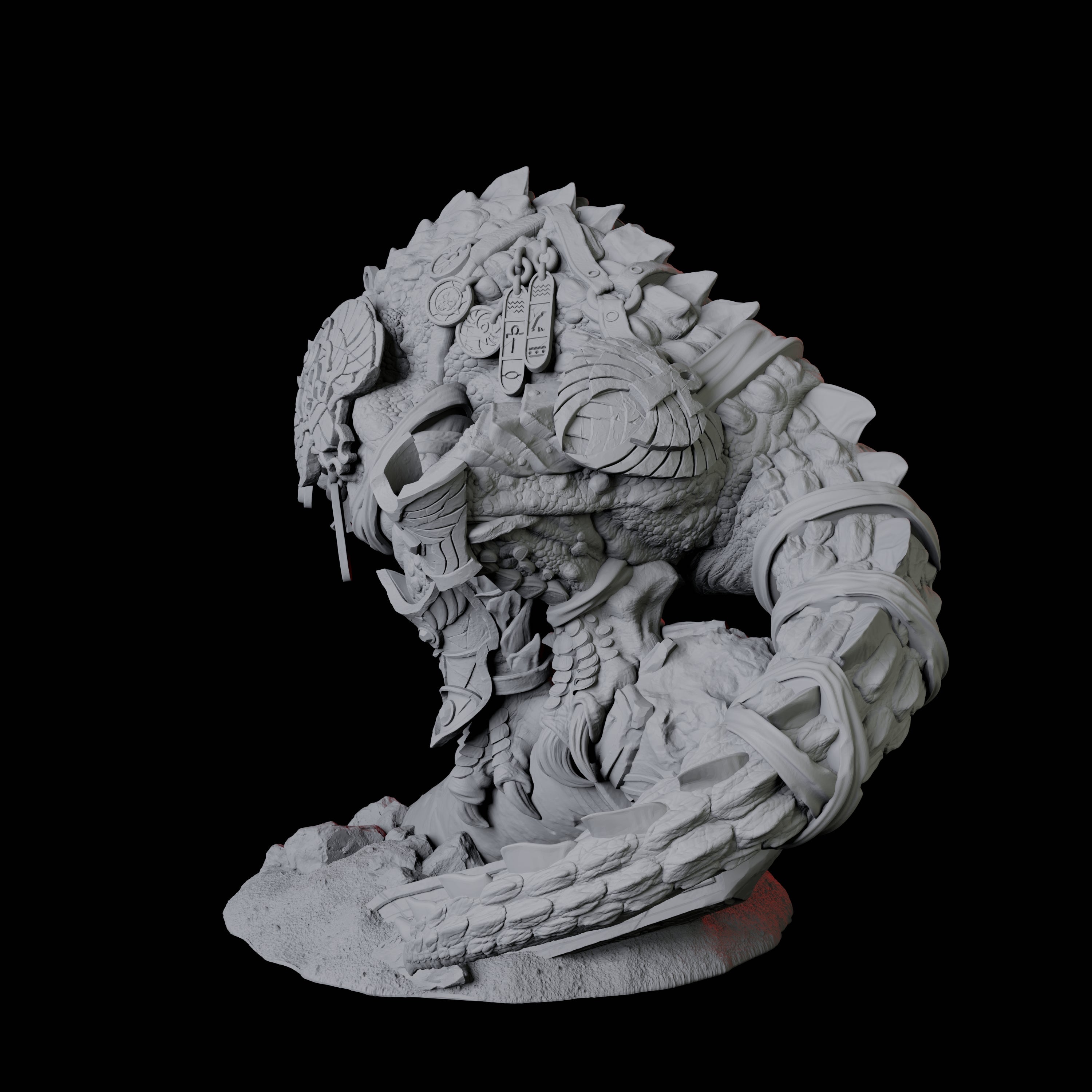 Crocodile Lizardfolk Warrior C Miniature for Dungeons and Dragons, Pathfinder or other TTRPGs