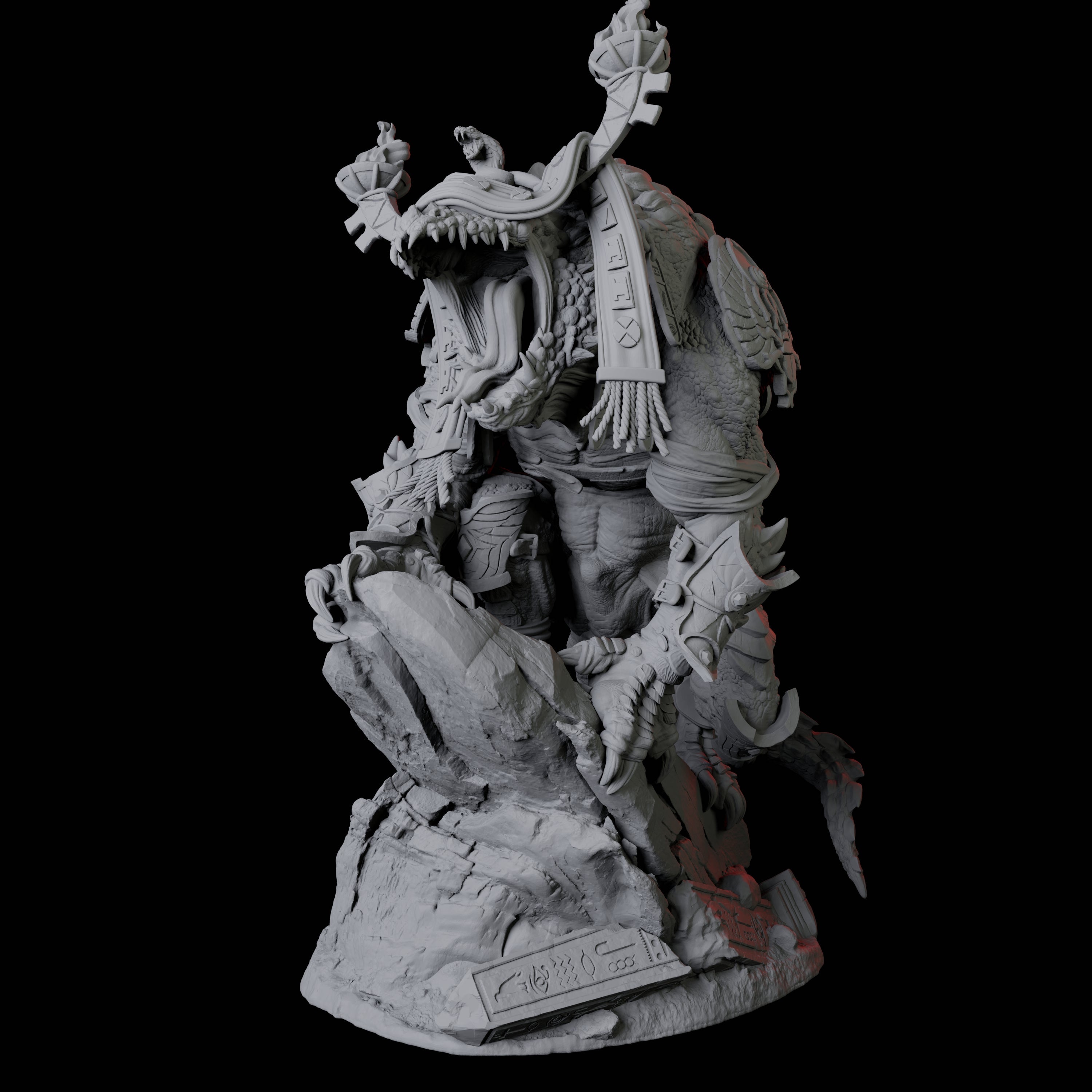 Crocodile Lizardfolk Warrior D Miniature for Dungeons and Dragons, Pathfinder or other TTRPGs