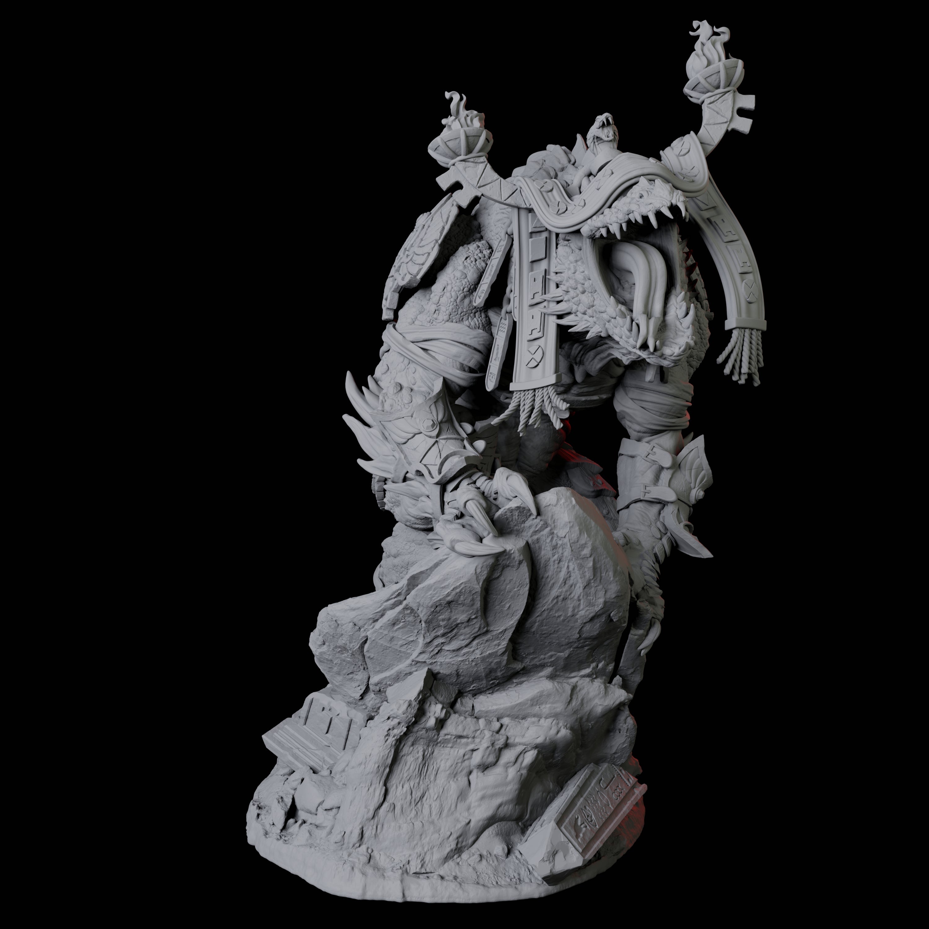 Crocodile Lizardfolk Warrior D Miniature for Dungeons and Dragons, Pathfinder or other TTRPGs