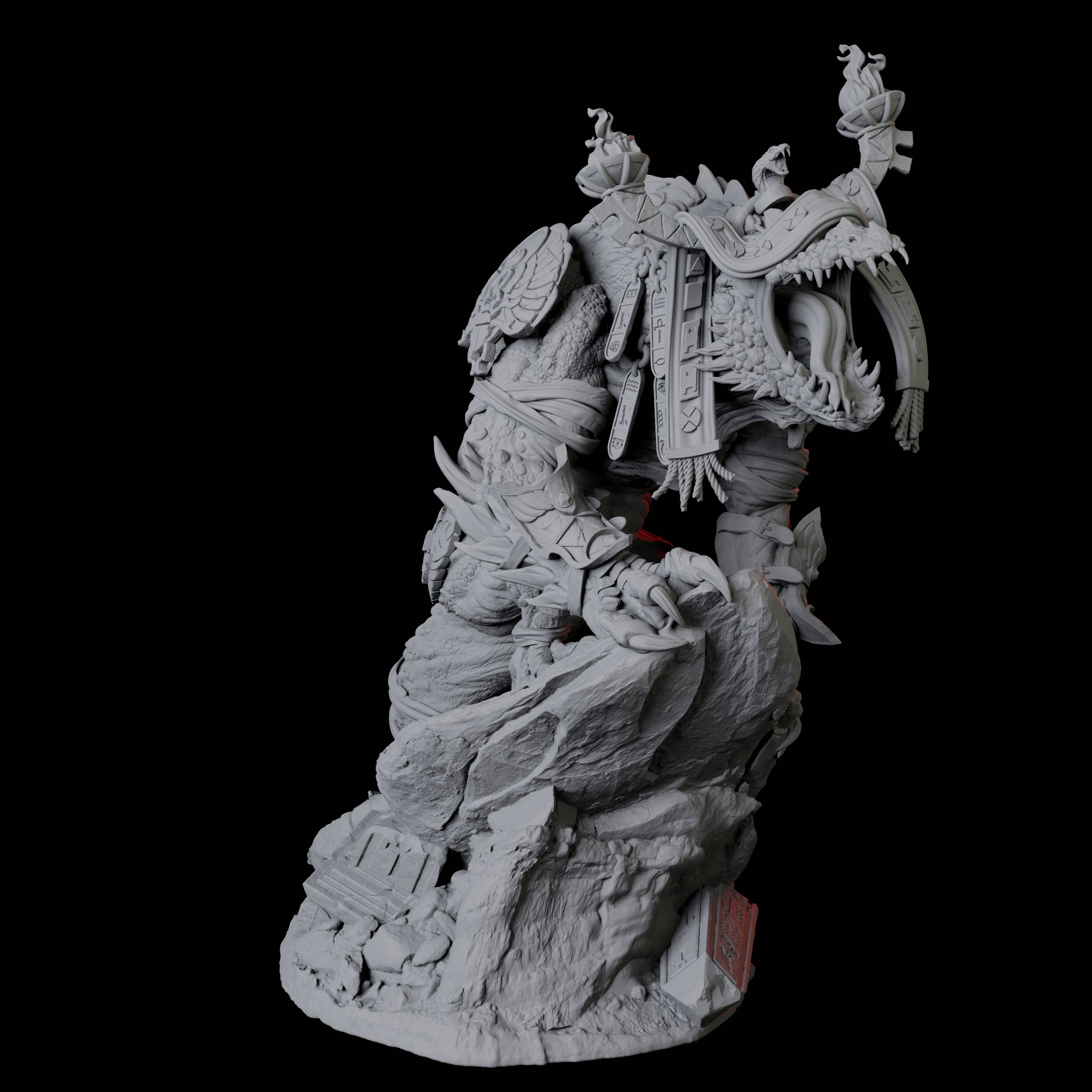 Crocodile Lizardfolk Warrior D Miniature for Dungeons and Dragons, Pathfinder or other TTRPGs