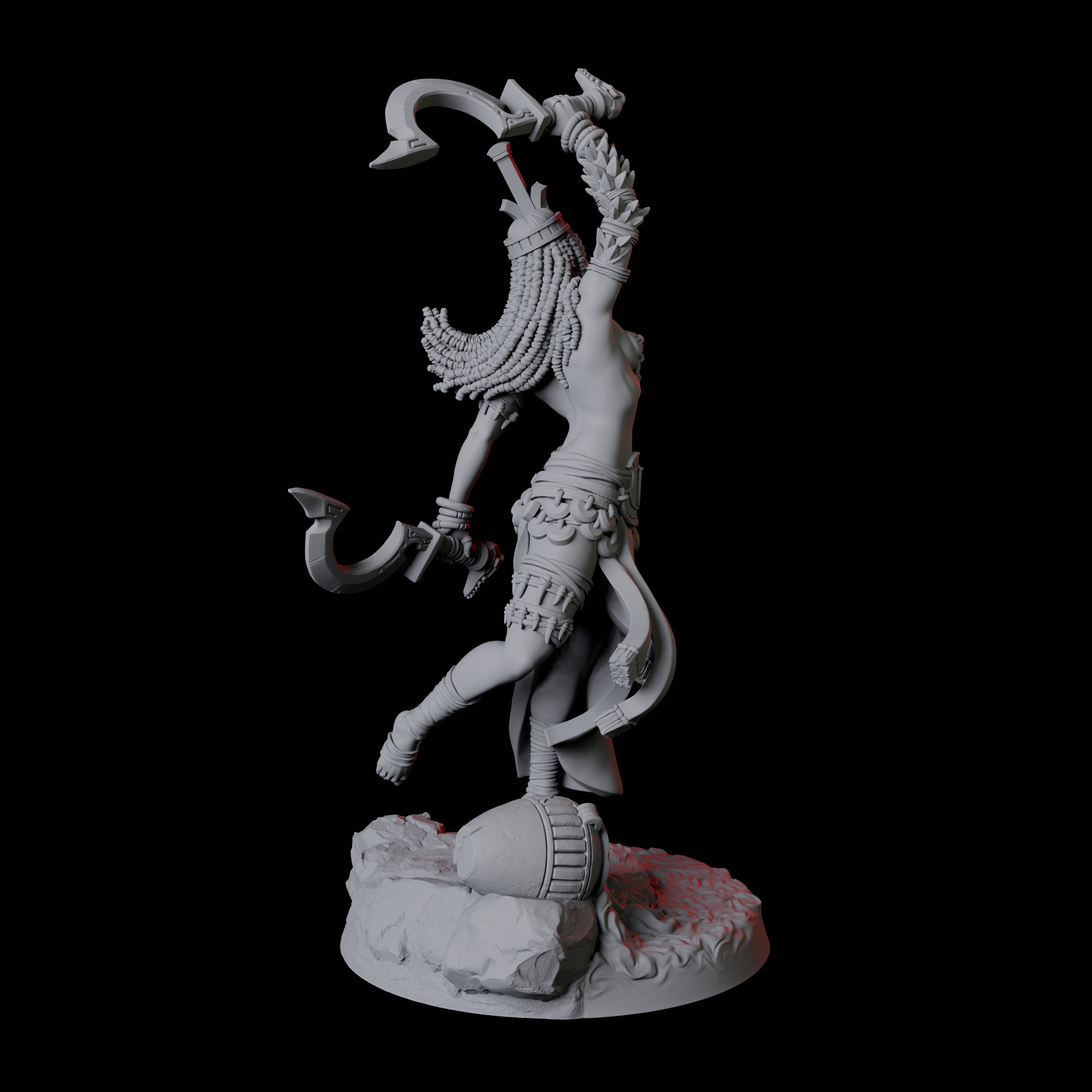 Crocodile Worshipping Priestess A Miniature for Dungeons and Dragons, Pathfinder or other TTRPGs