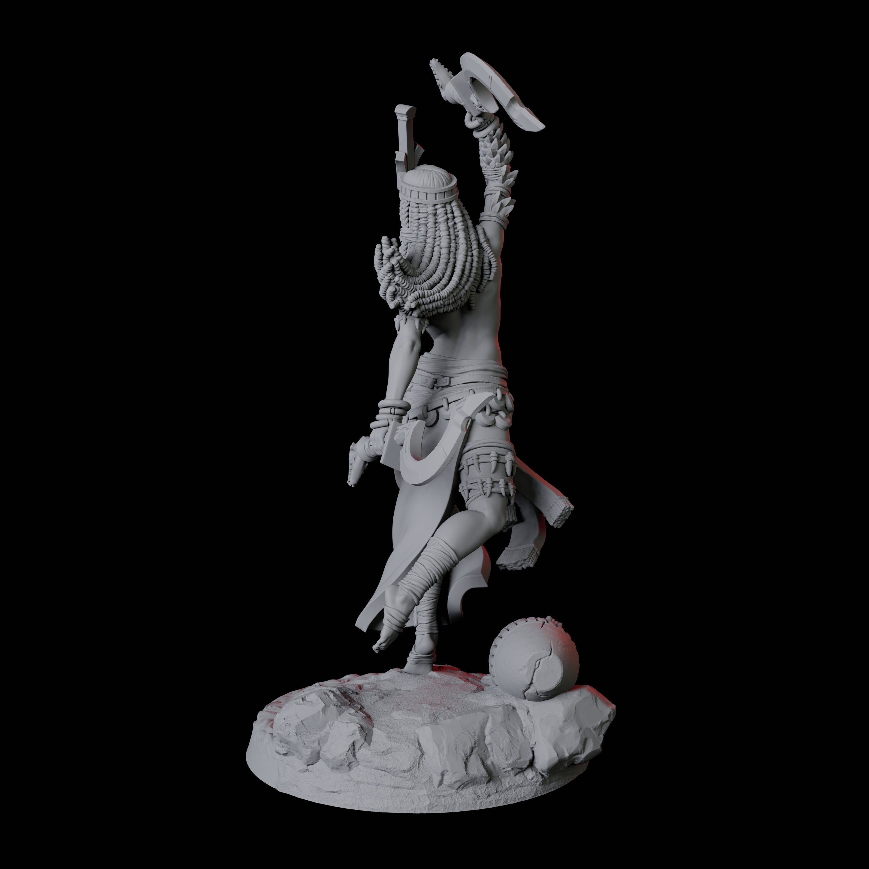 Crocodile Worshipping Priestess A Miniature for Dungeons and Dragons, Pathfinder or other TTRPGs
