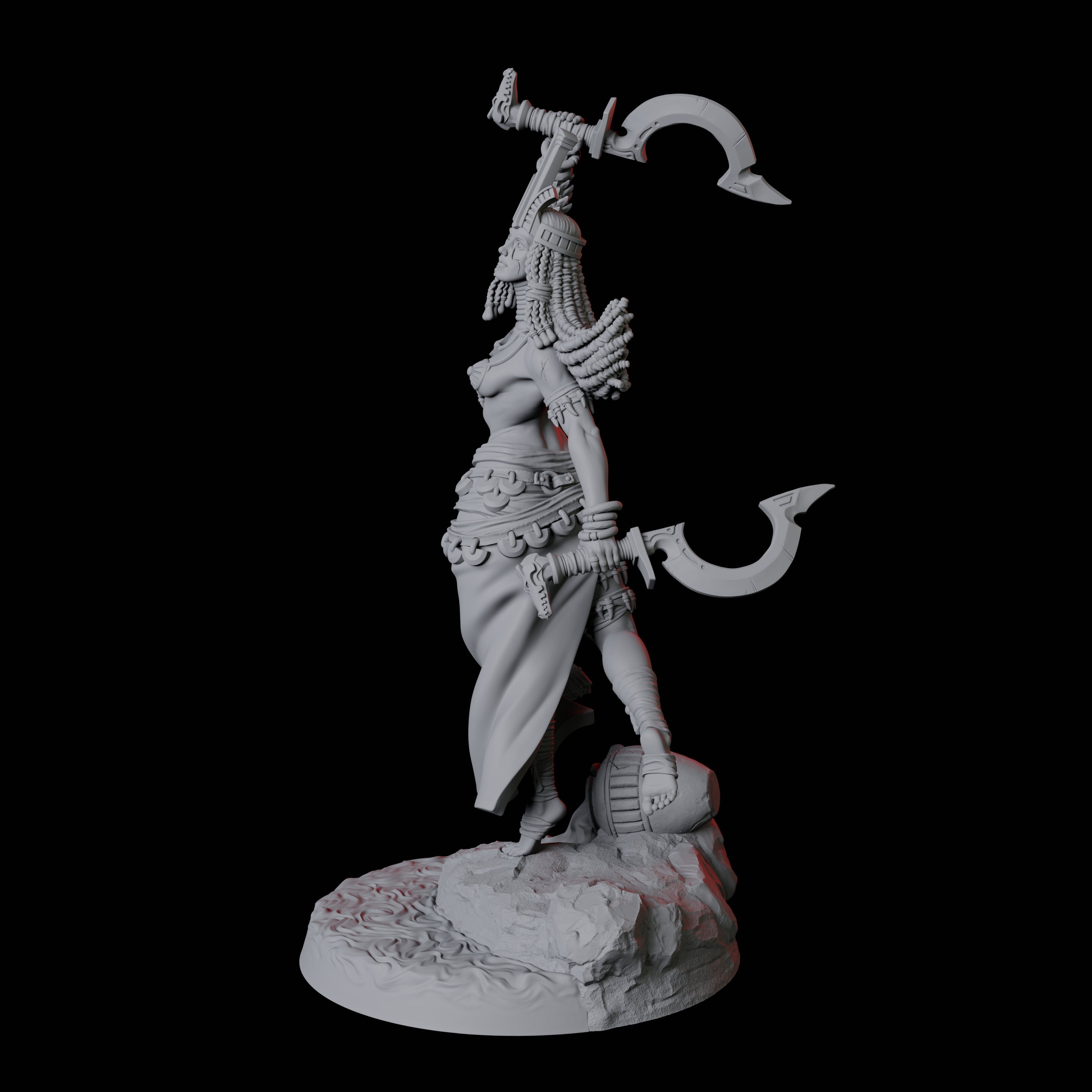 Crocodile Worshipping Priestess A Miniature for Dungeons and Dragons, Pathfinder or other TTRPGs