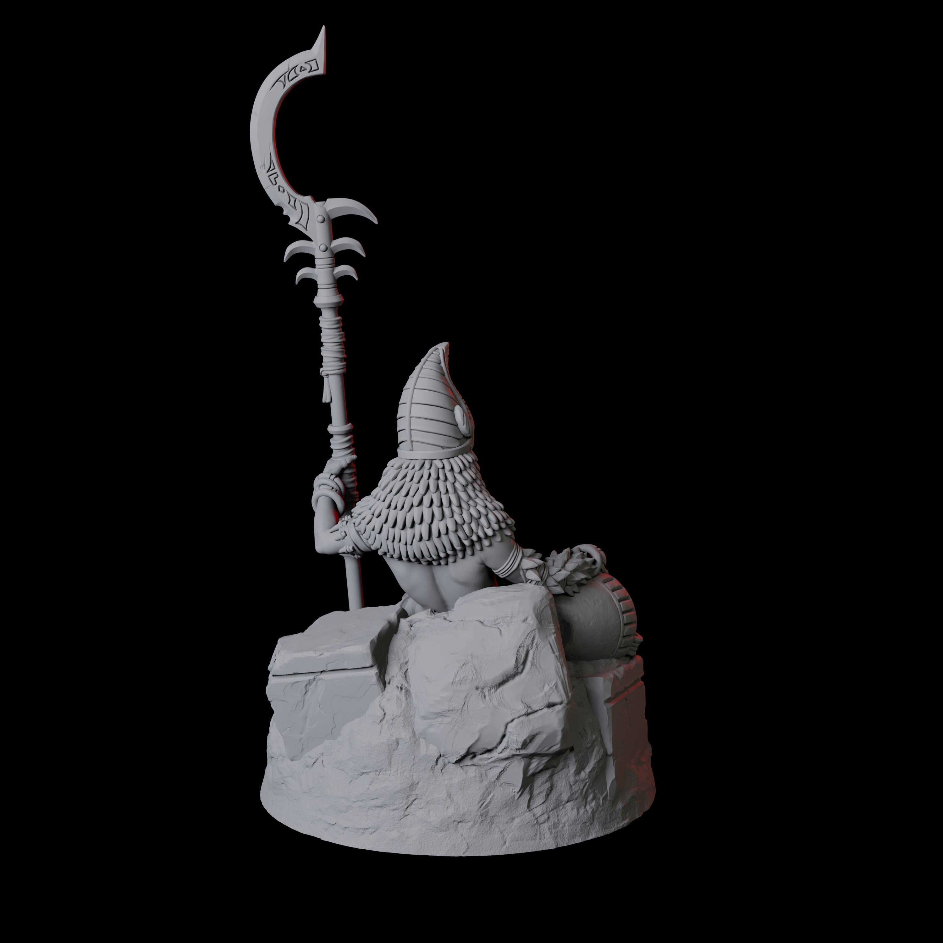 Crocodile Worshipping Priestess D Miniature for Dungeons and Dragons, Pathfinder or other TTRPGs