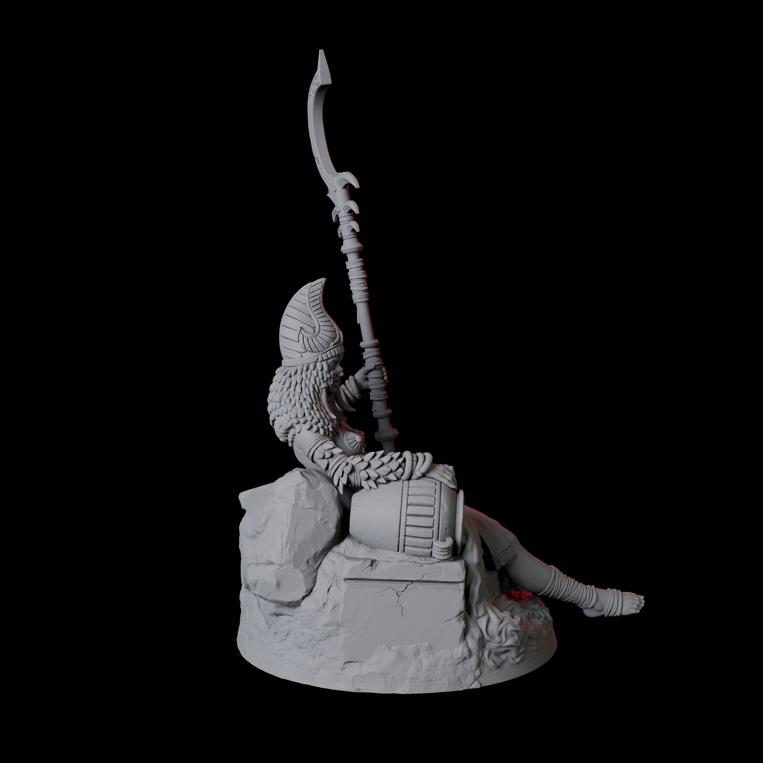 Crocodile Worshipping Priestess D Miniature for Dungeons and Dragons, Pathfinder or other TTRPGs