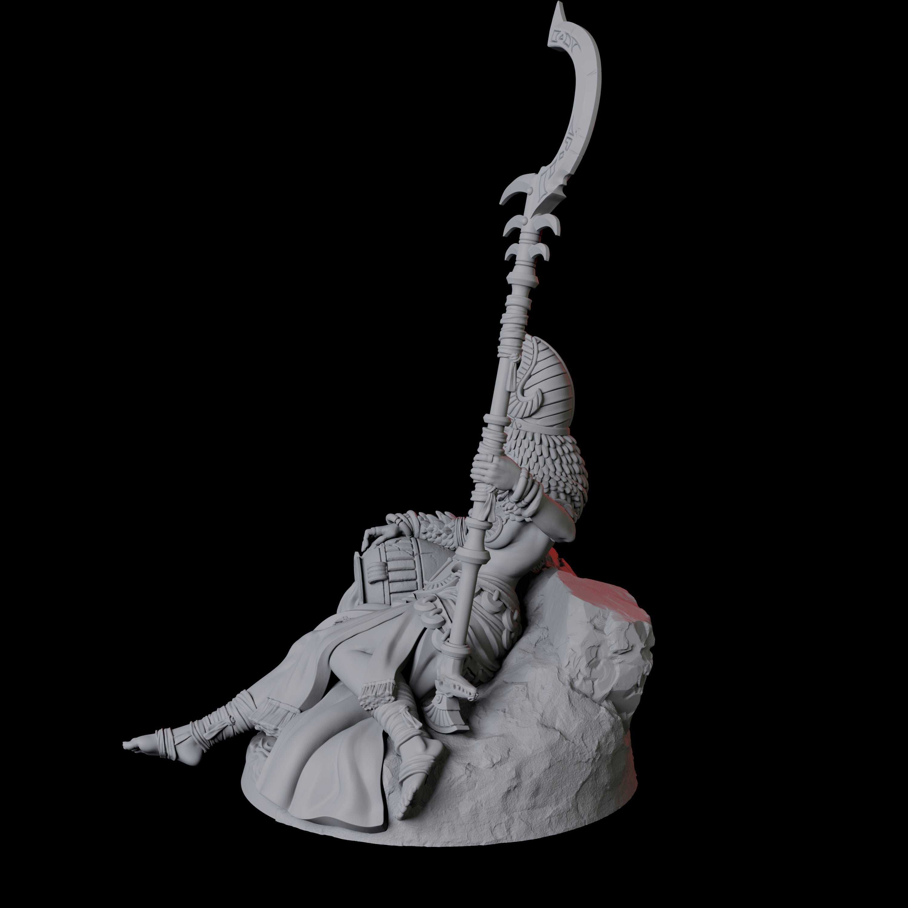 Crocodile Worshipping Priestess D Miniature for Dungeons and Dragons, Pathfinder or other TTRPGs