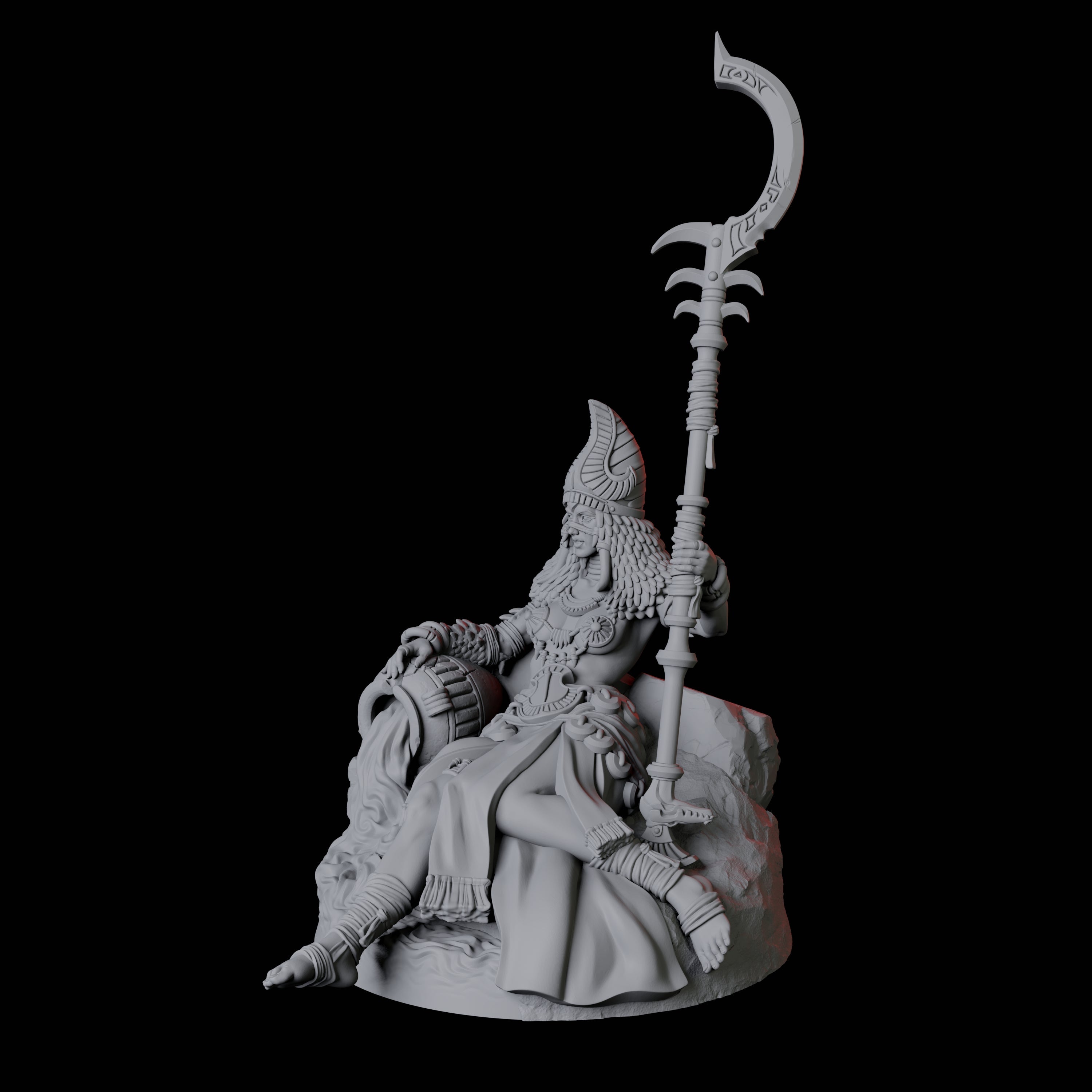 Crocodile Worshipping Priestess D Miniature for Dungeons and Dragons, Pathfinder or other TTRPGs