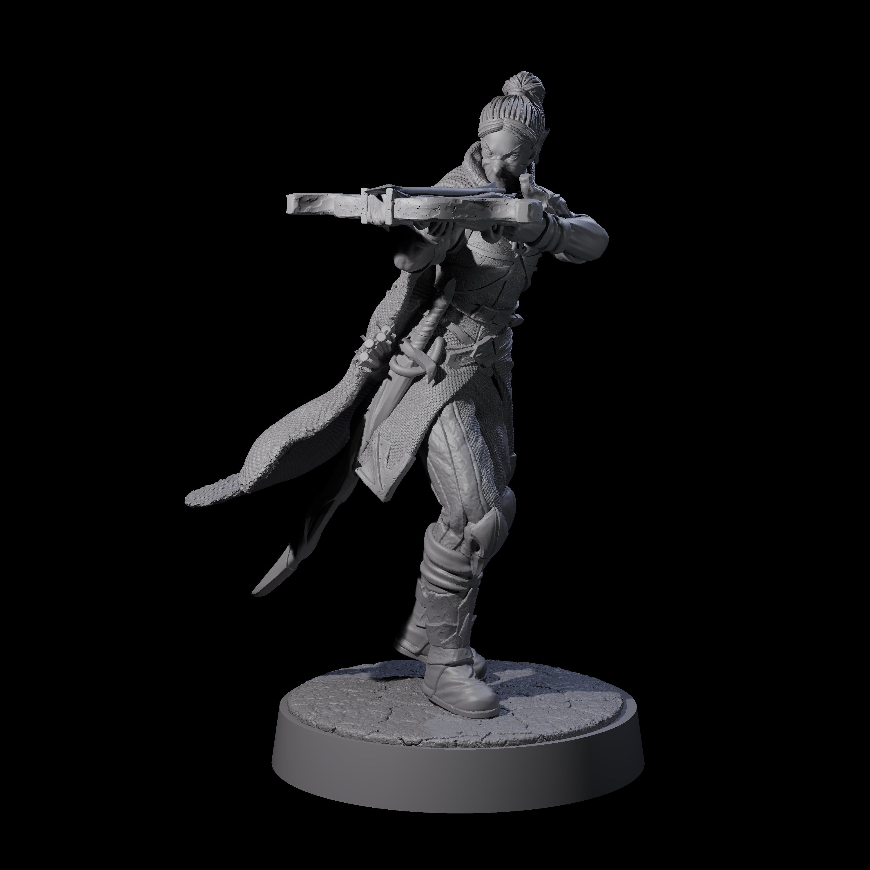 Crossbow Ready Rogue B Miniature for Dungeons and Dragons, Pathfinder or other TTRPGs
