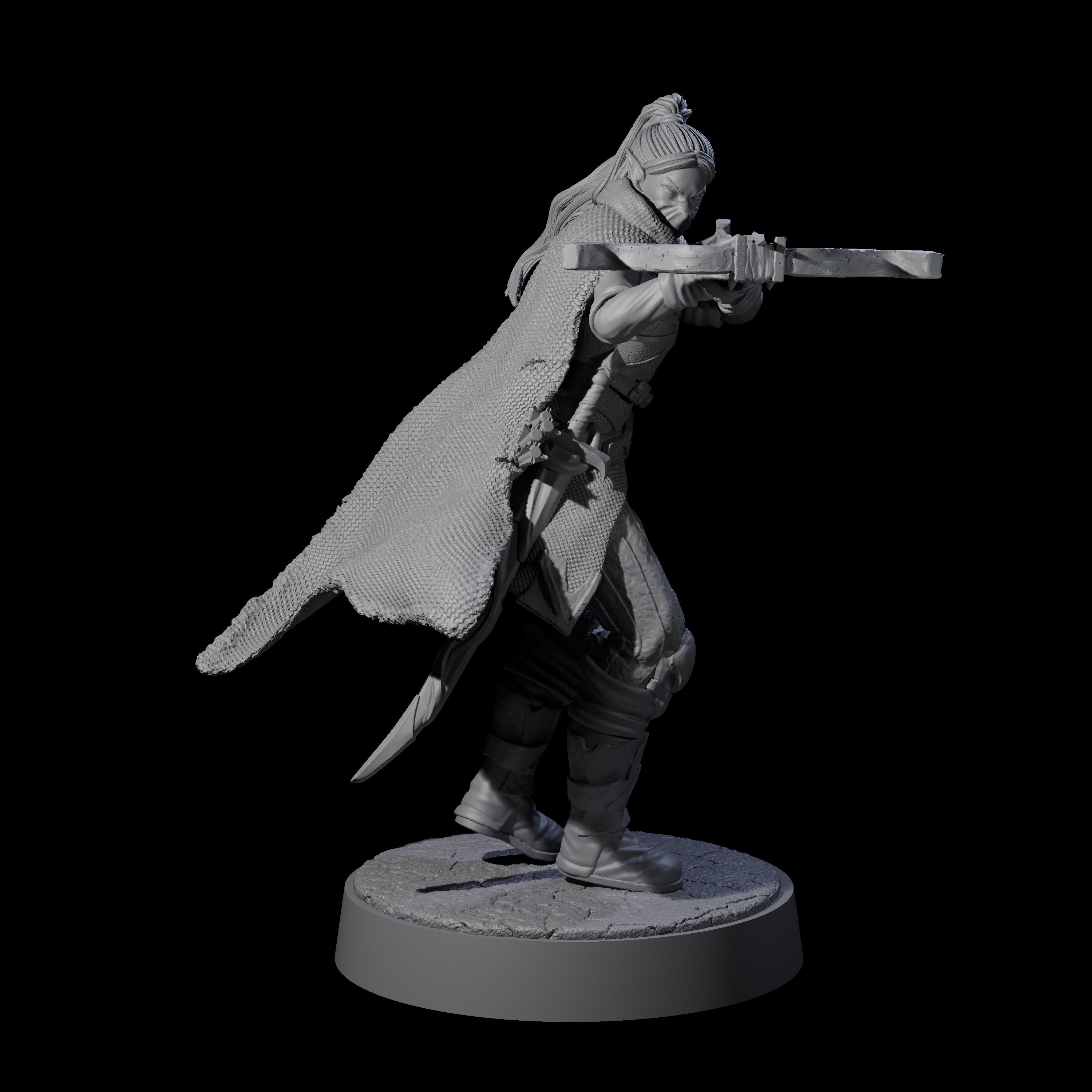 Crossbow Ready Rogue B Miniature for Dungeons and Dragons, Pathfinder or other TTRPGs