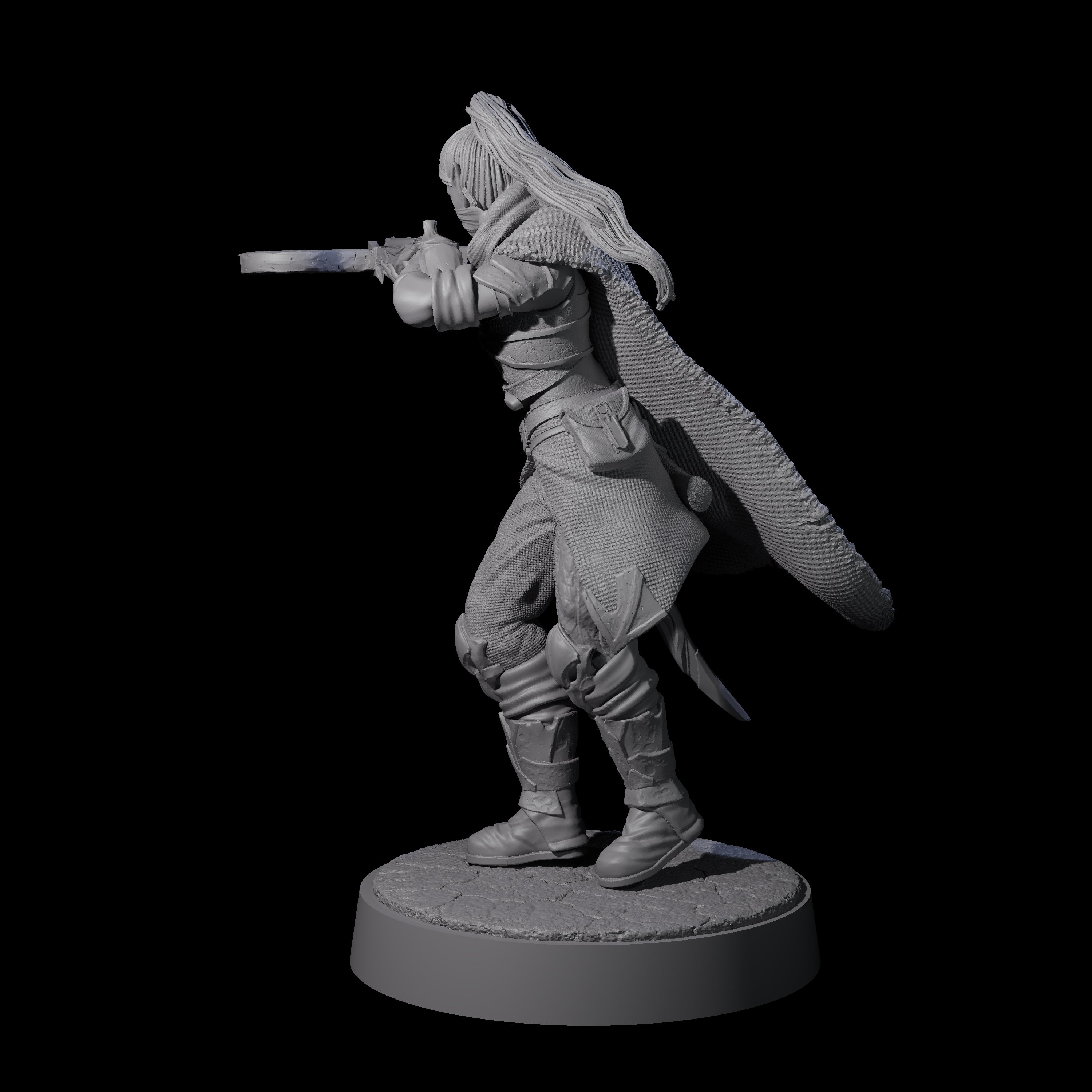 Crossbow Ready Rogue B Miniature for Dungeons and Dragons, Pathfinder or other TTRPGs