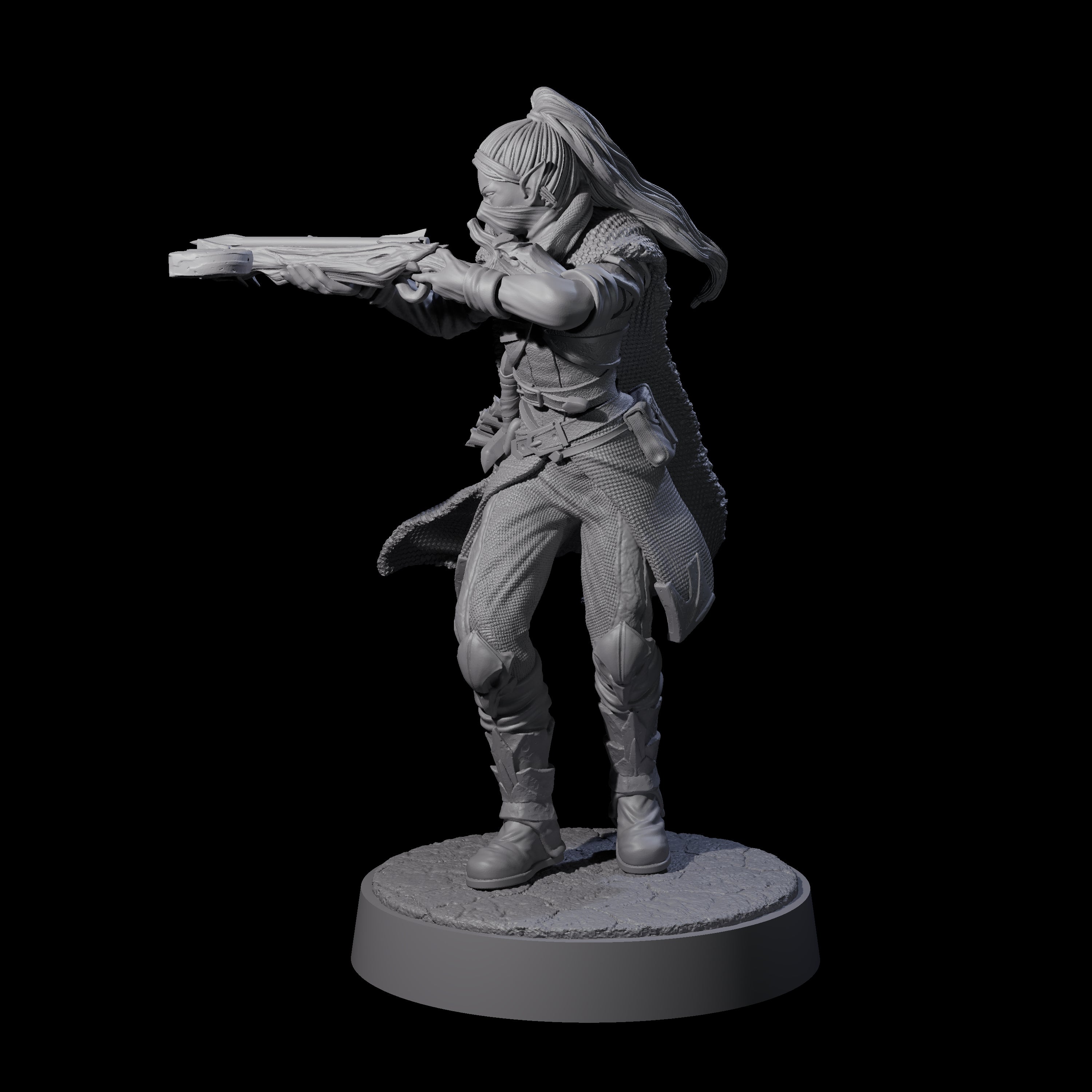 Crossbow Ready Rogue B Miniature for Dungeons and Dragons, Pathfinder or other TTRPGs