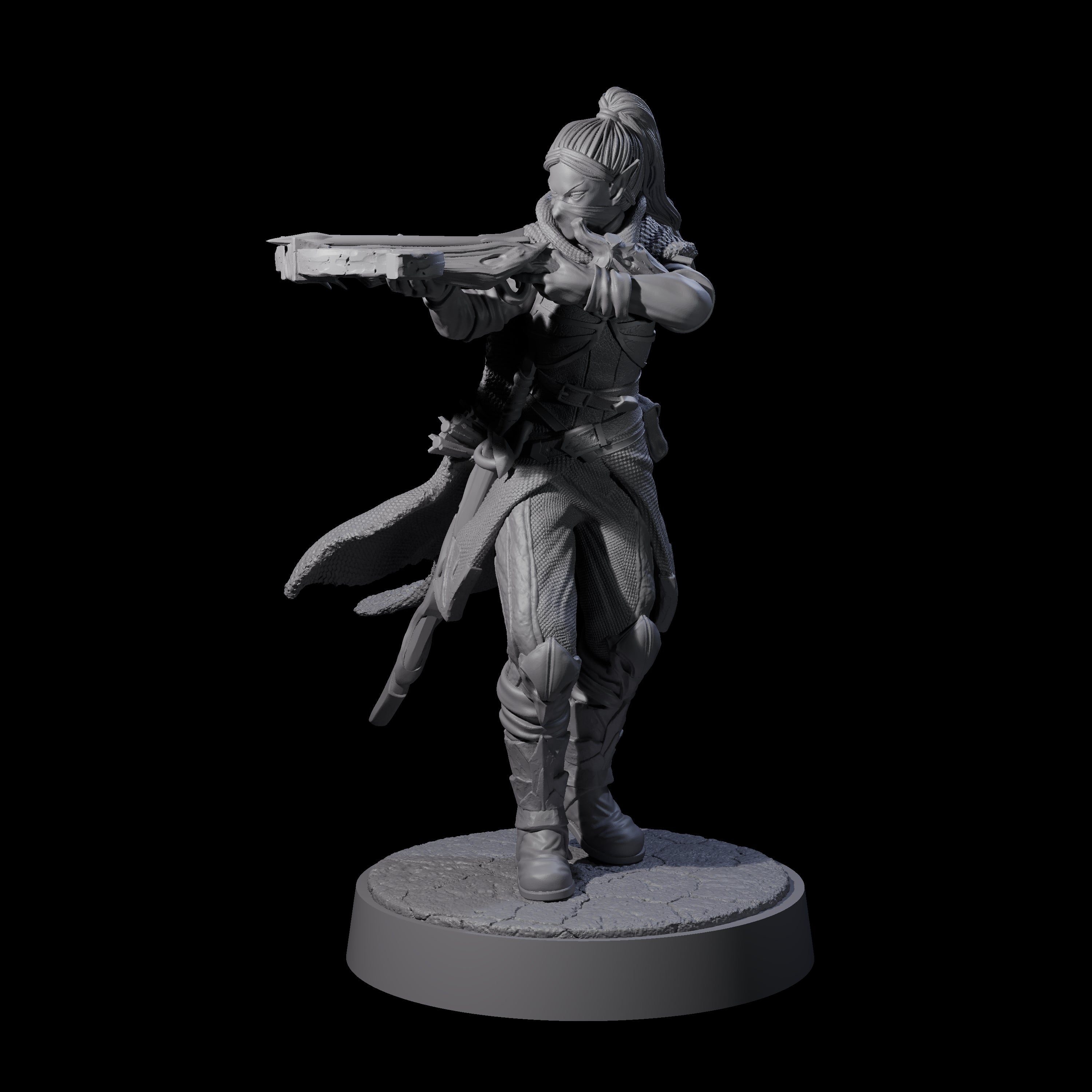 Crossbow Ready Rogue B Miniature for Dungeons and Dragons, Pathfinder or other TTRPGs