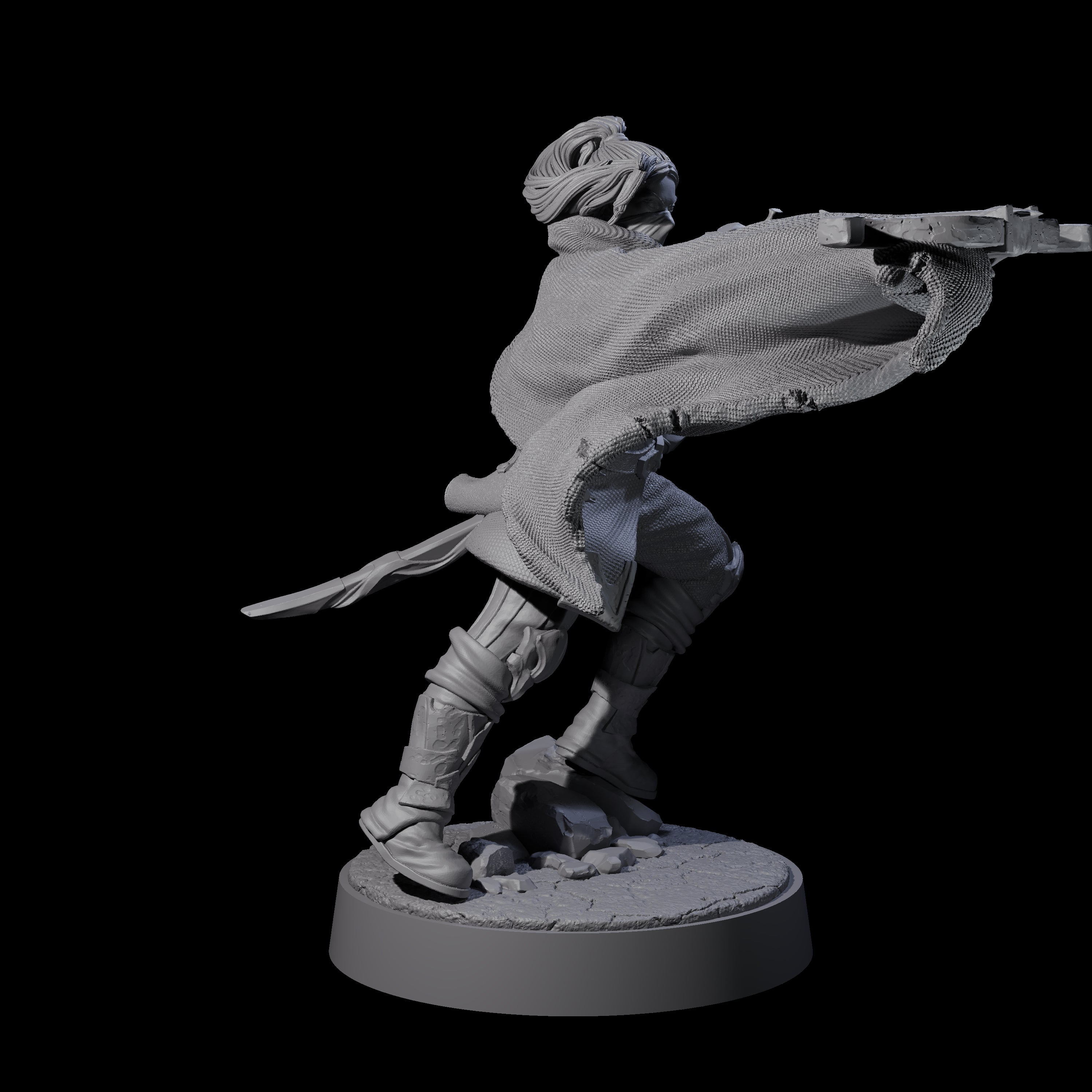 Crossbow Ready Rogue D Miniature for Dungeons and Dragons, Pathfinder or other TTRPGs