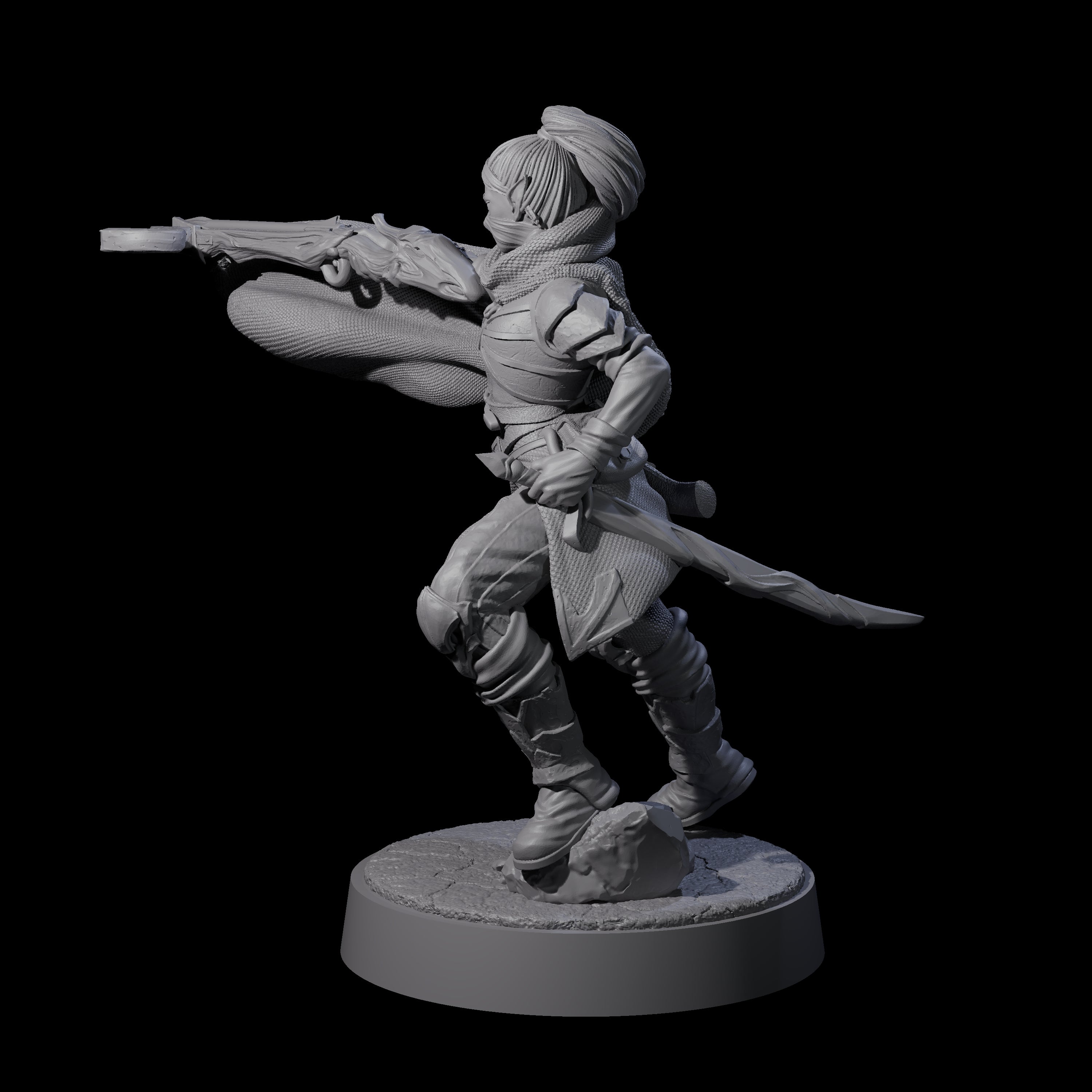 Crossbow Ready Rogue D Miniature for Dungeons and Dragons, Pathfinder or other TTRPGs