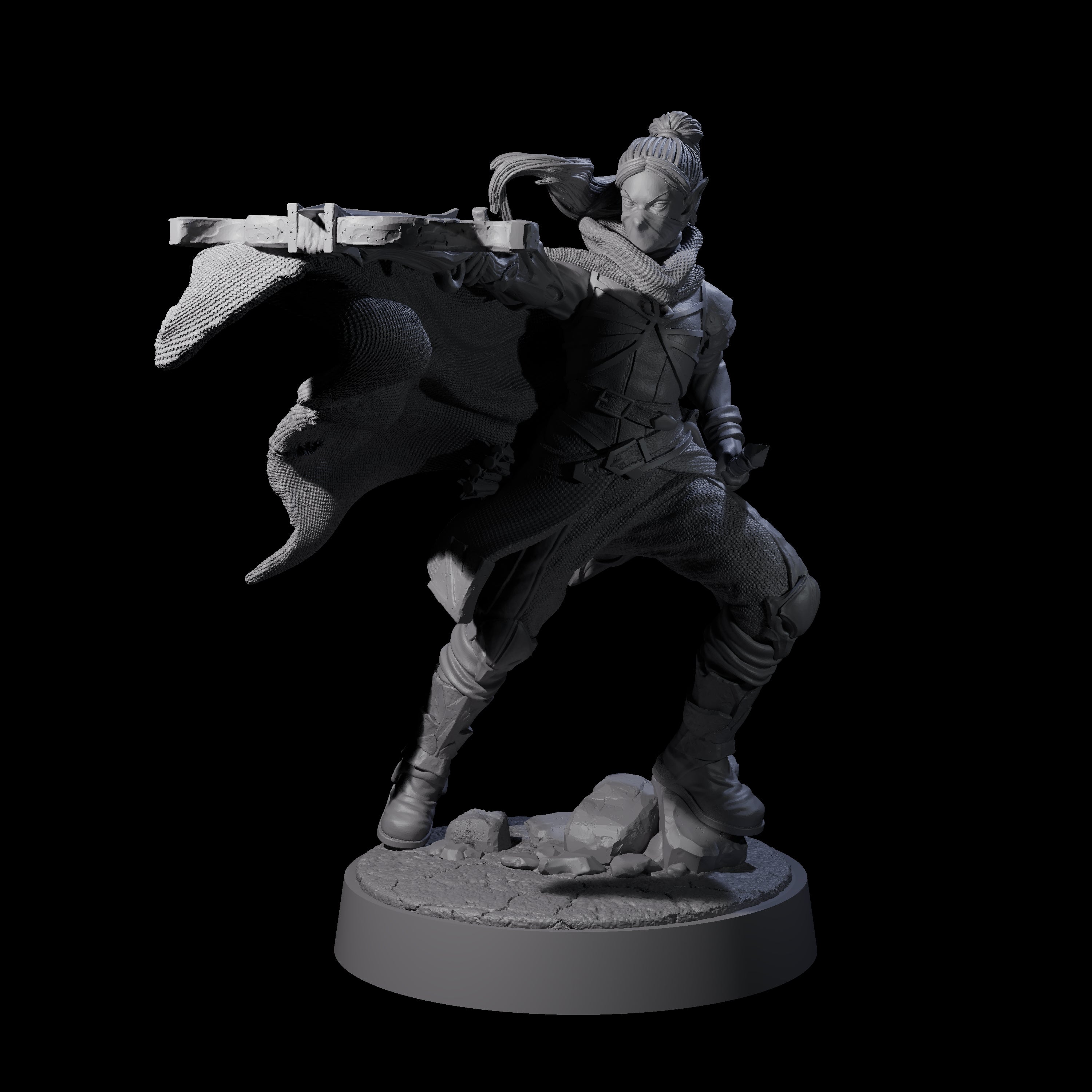 Crossbow Ready Rogue D Miniature for Dungeons and Dragons, Pathfinder or other TTRPGs