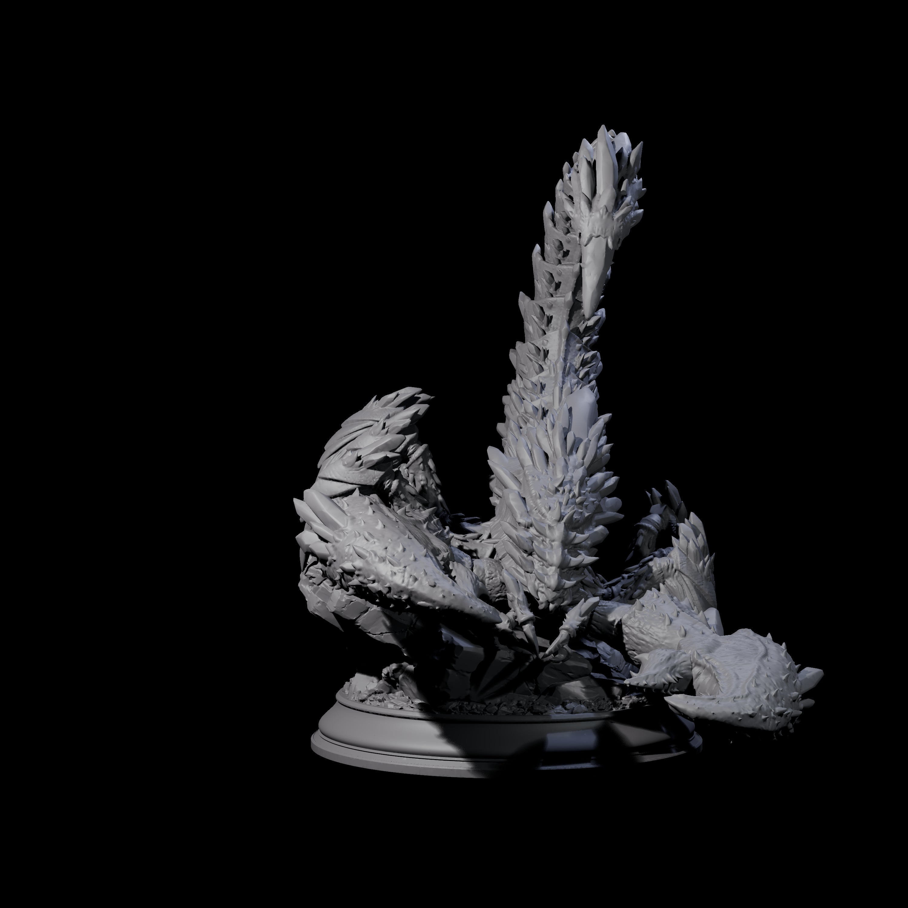 Crouching Crysmal Miniature for Dungeons and Dragons, Pathfinder or other TTRPGs