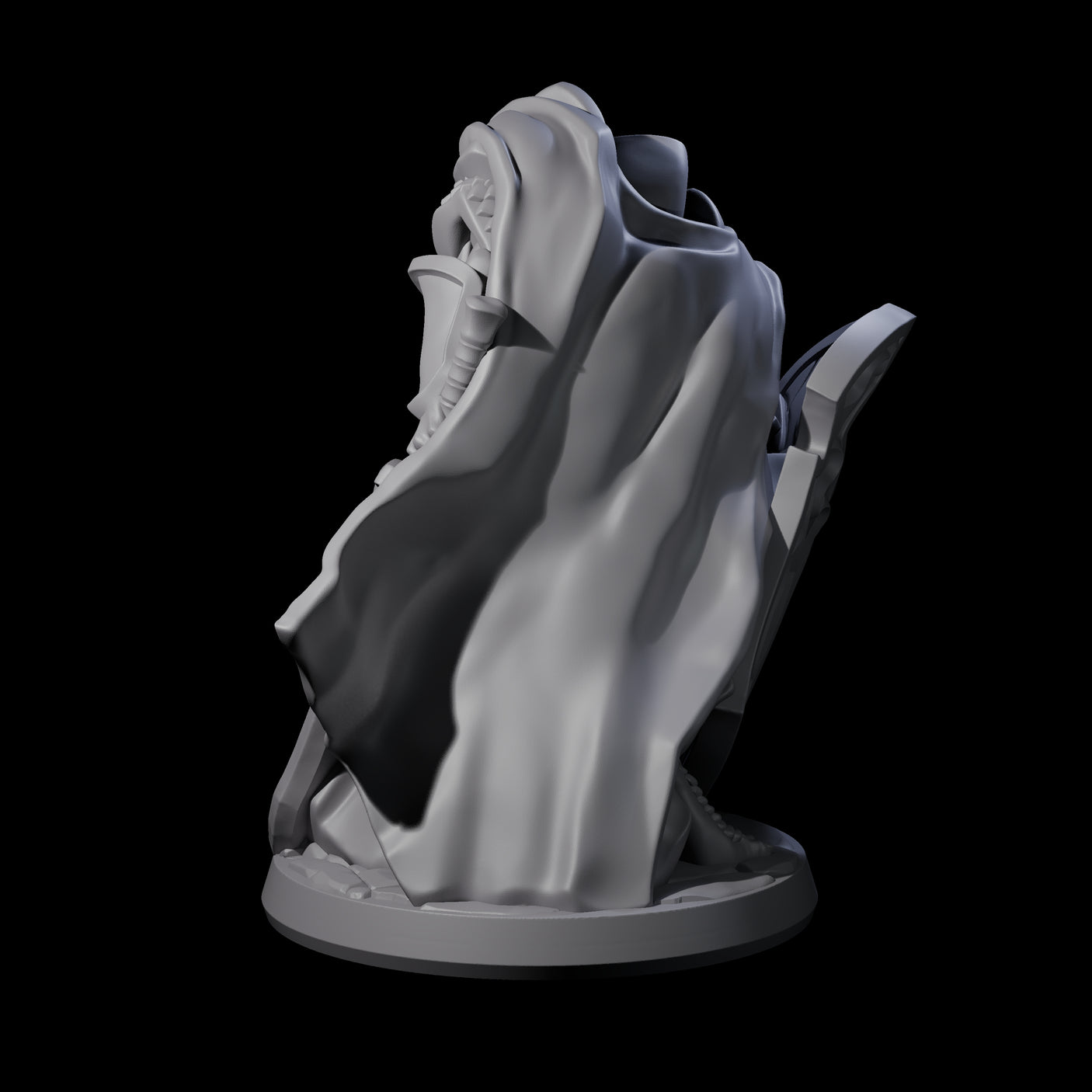 Crouching Dragonborn Paladin Miniature for Dungeons and Dragons, Pathfinder or other TTRPGs