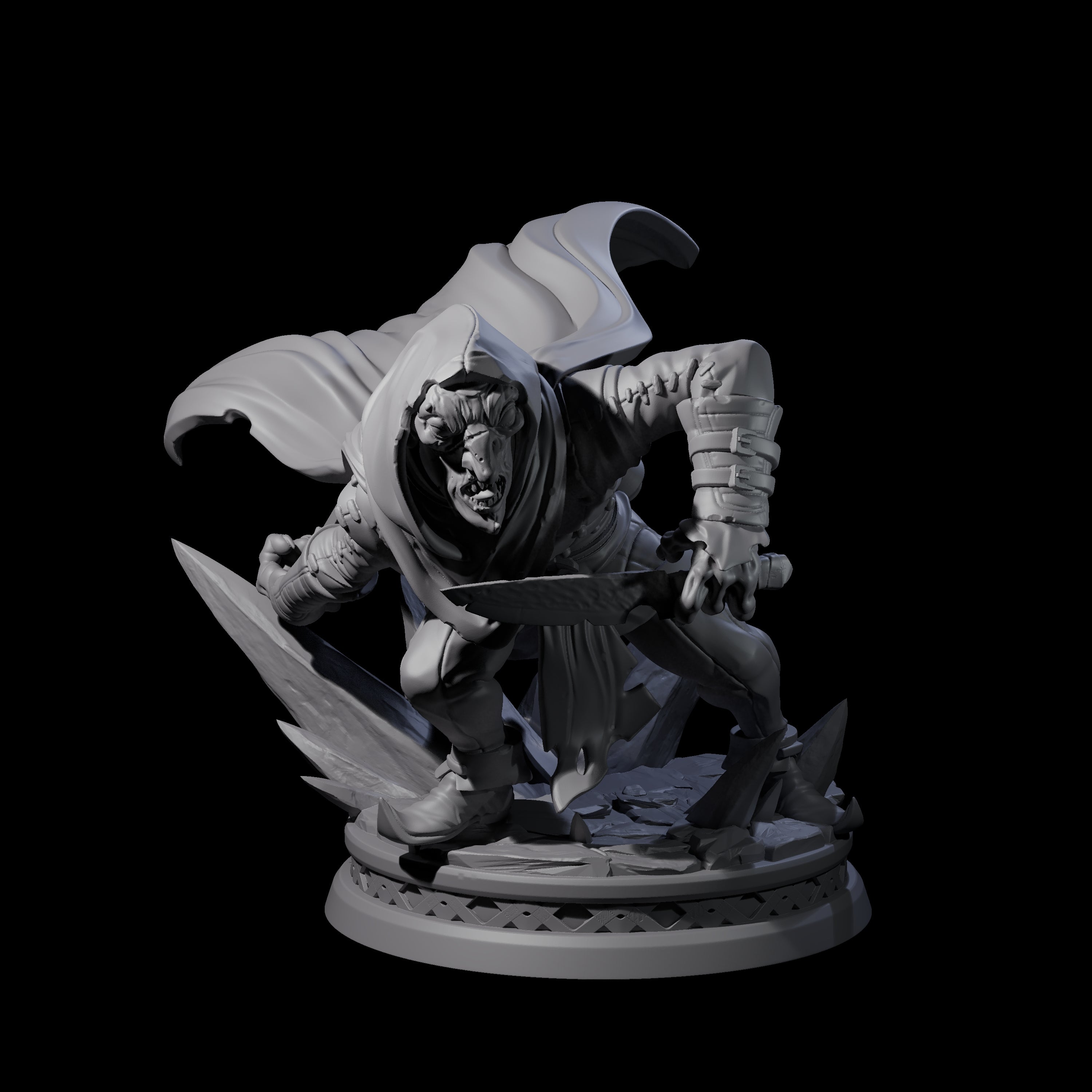 Crouching Ghoul Rogue Miniature for Dungeons and Dragons, Pathfinder or other TTRPGs