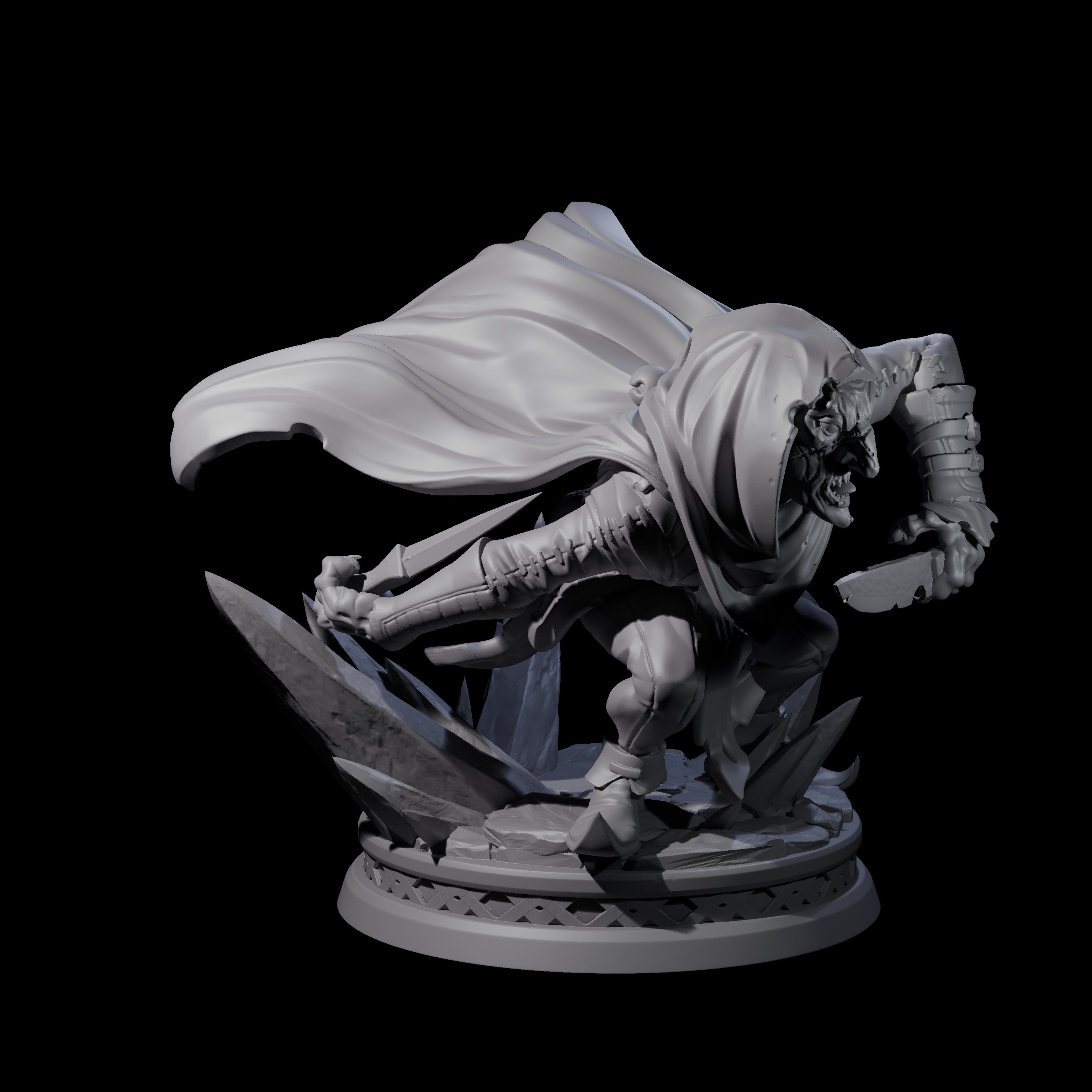 Crouching Ghoul Rogue Miniature for Dungeons and Dragons, Pathfinder or other TTRPGs