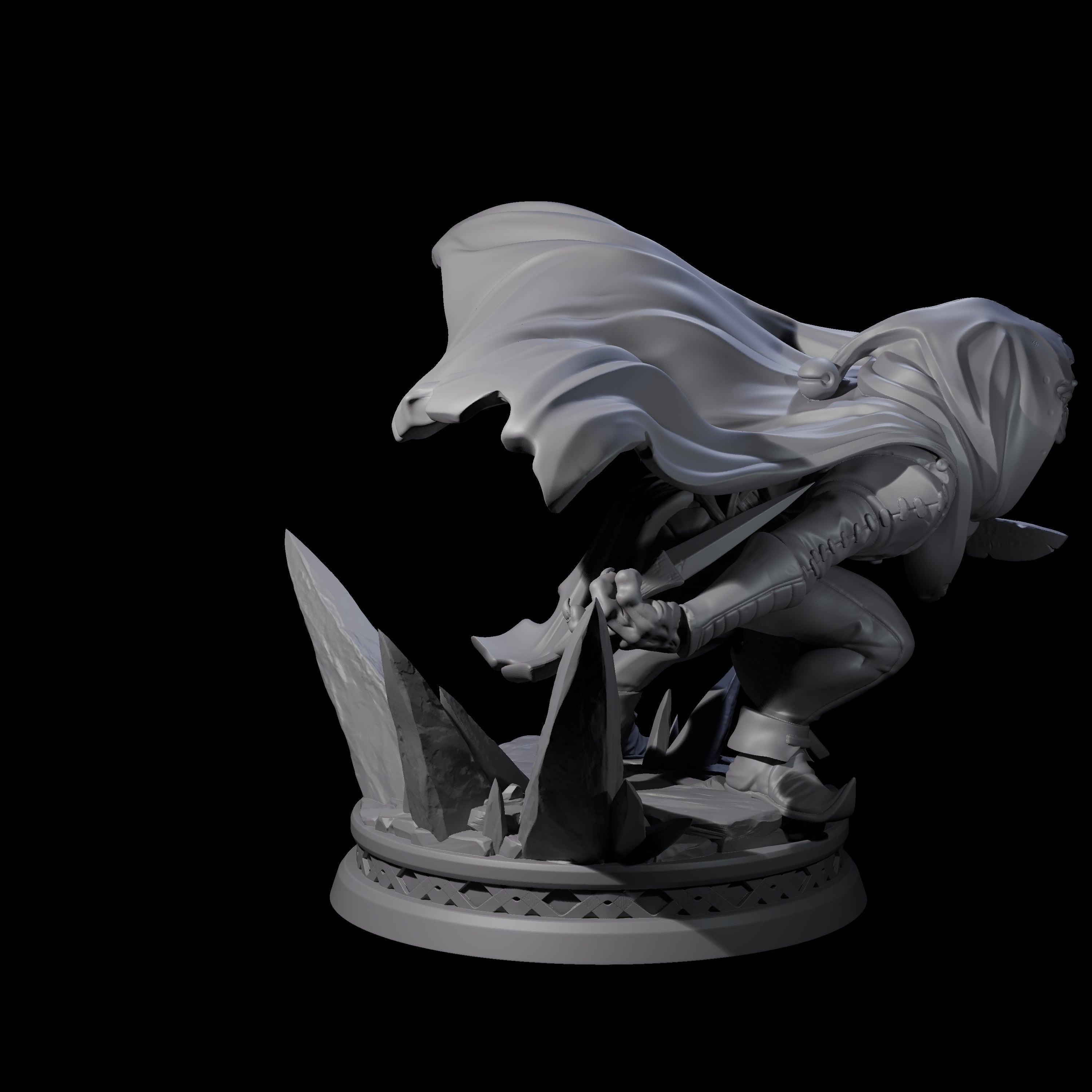 Crouching Ghoul Rogue Miniature for Dungeons and Dragons, Pathfinder or other TTRPGs