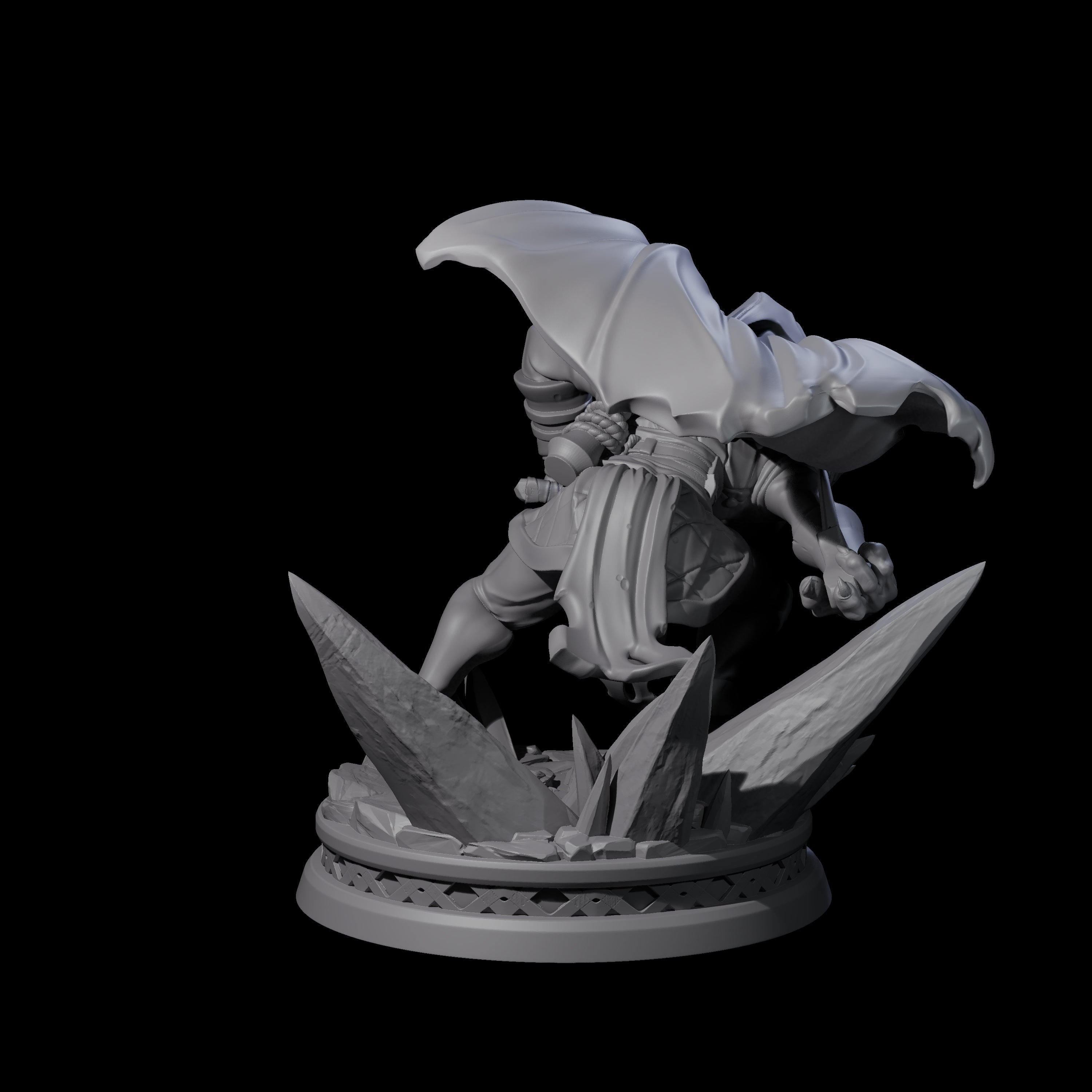 Crouching Ghoul Rogue Miniature for Dungeons and Dragons, Pathfinder or other TTRPGs
