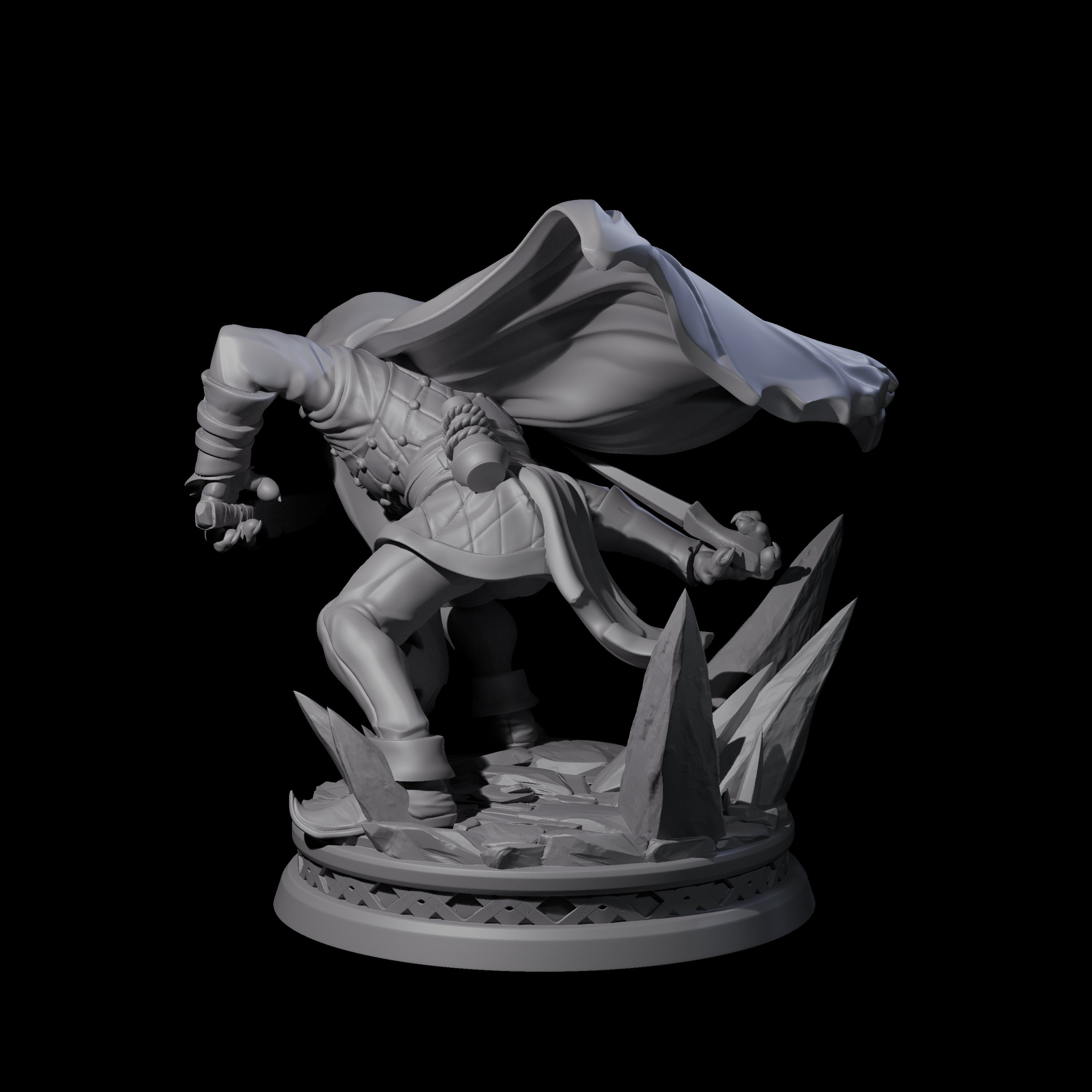 Crouching Ghoul Rogue Miniature for Dungeons and Dragons, Pathfinder or other TTRPGs