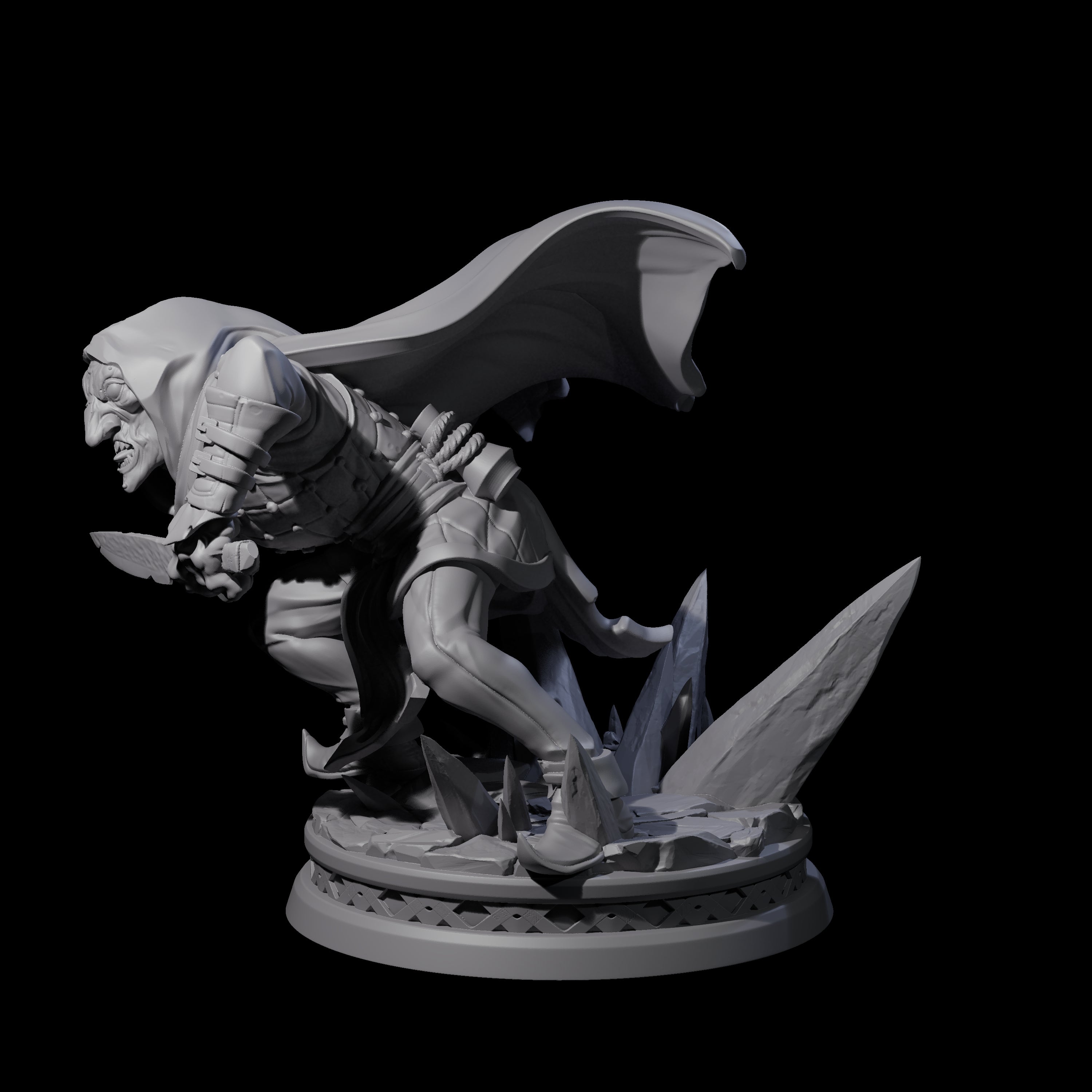 Crouching Ghoul Rogue Miniature for Dungeons and Dragons, Pathfinder or other TTRPGs