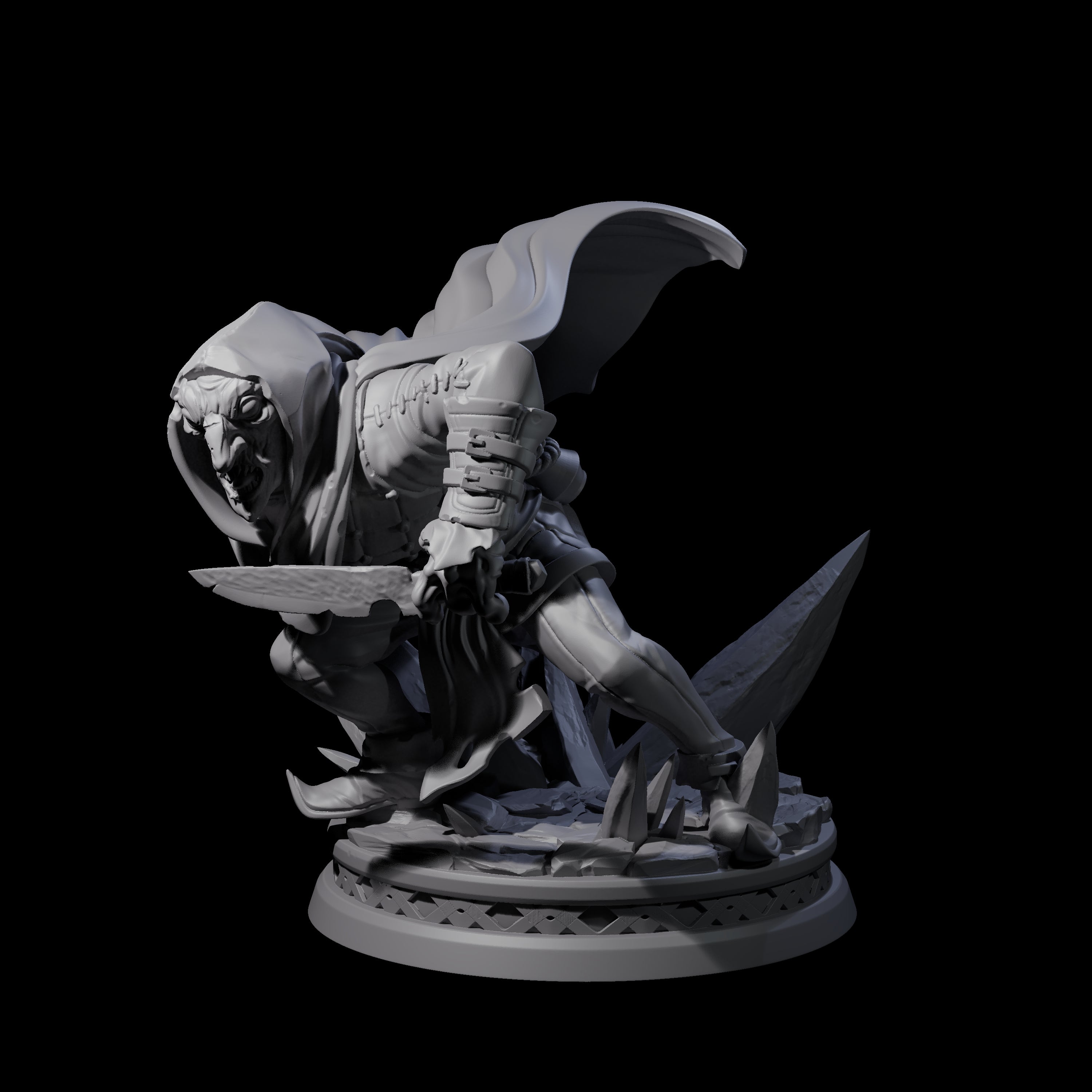 Crouching Ghoul Rogue Miniature for Dungeons and Dragons, Pathfinder or other TTRPGs