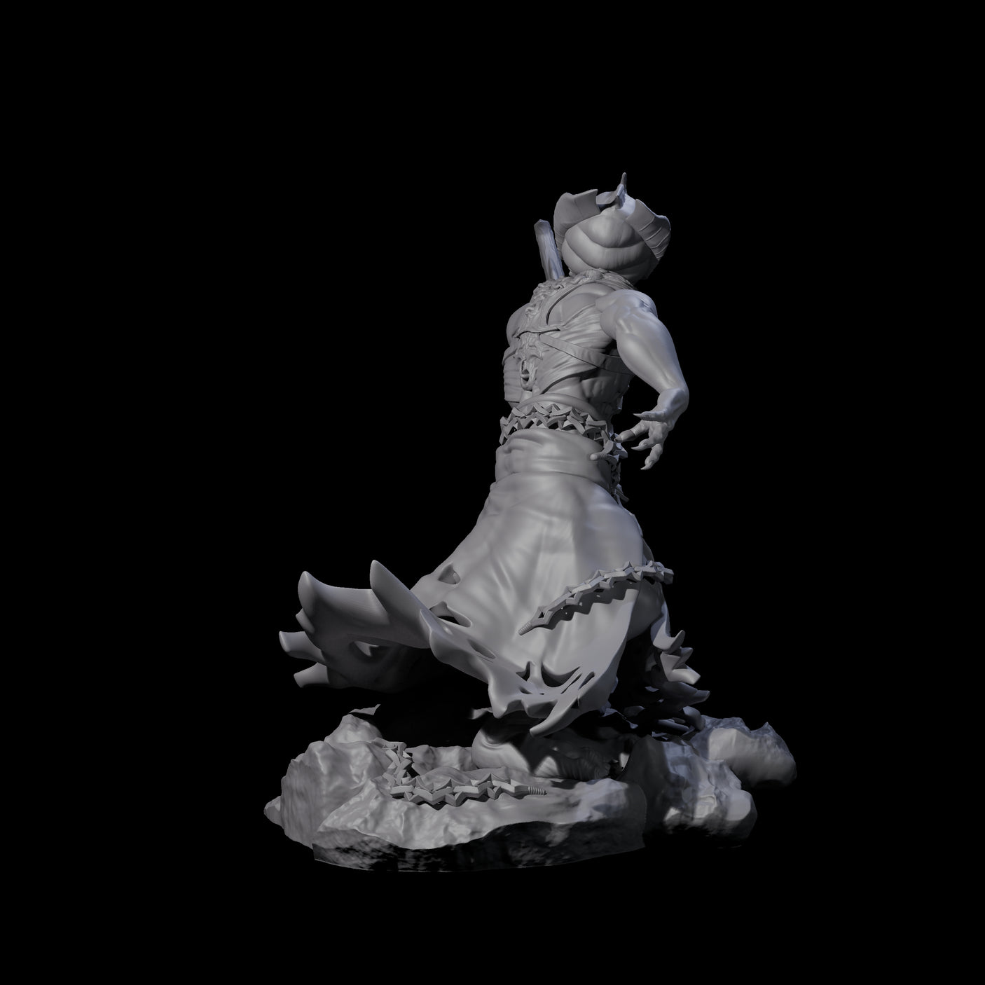 Crouching Mind Flayer Warrior A Miniature for Dungeons and Dragons, Pathfinder or other TTRPGs