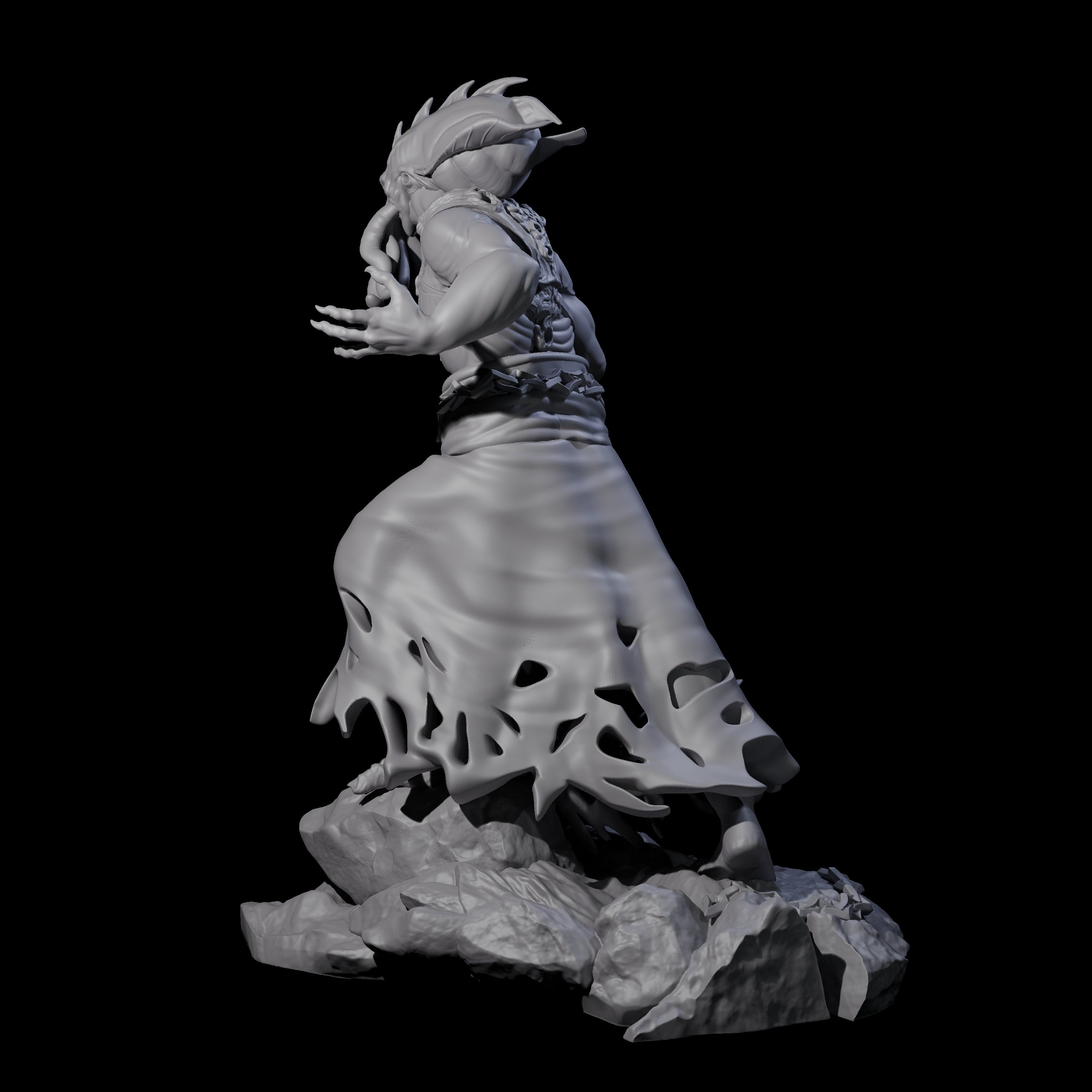 Crouching Mind Flayer Warrior C Miniature for Dungeons and Dragons, Pathfinder or other TTRPGs