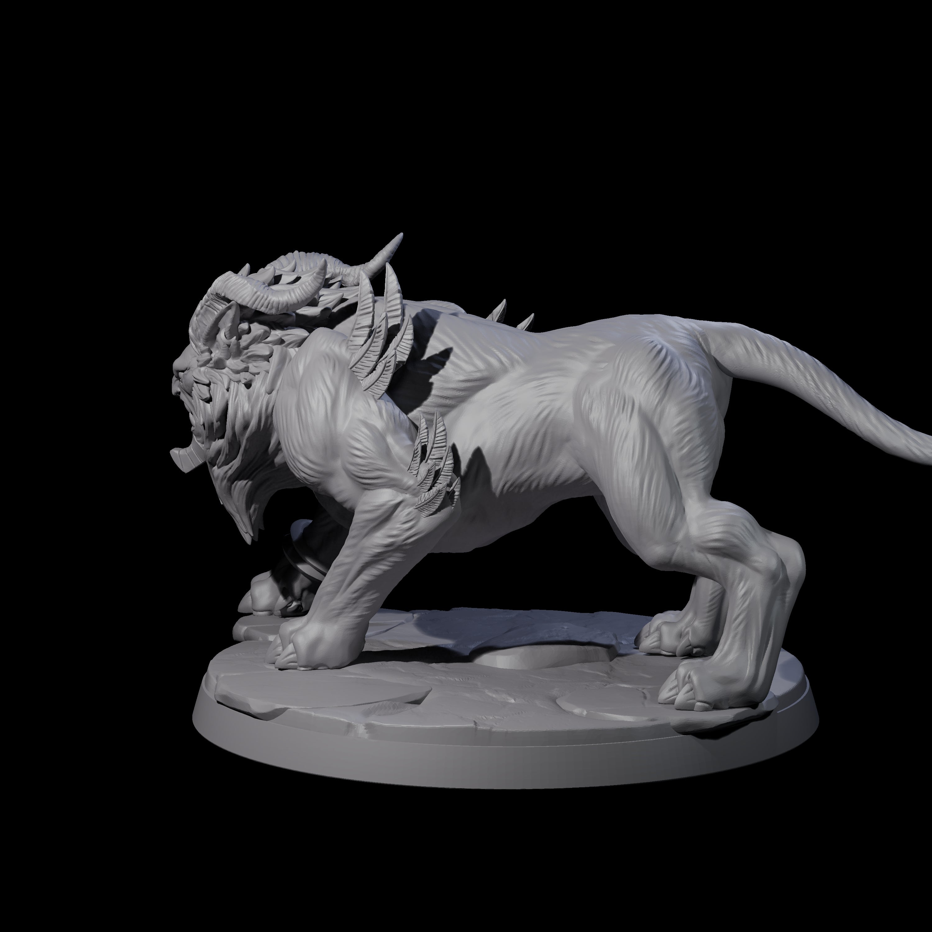 Crouching Sphinx Spawn A Miniature for Dungeons and Dragons, Pathfinder or other TTRPGs