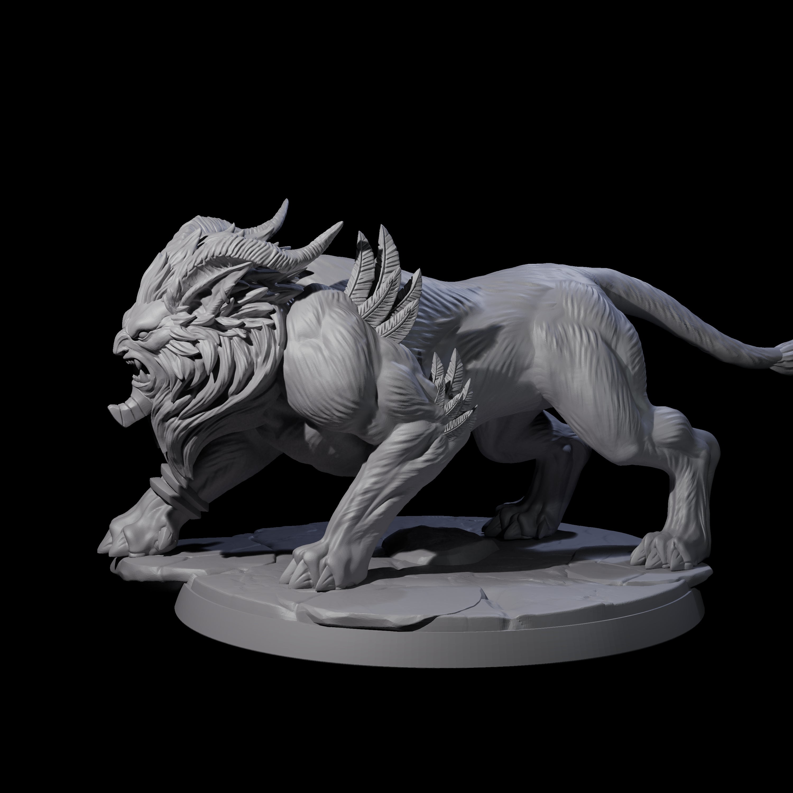 Crouching Sphinx Spawn A Miniature for Dungeons and Dragons, Pathfinder or other TTRPGs