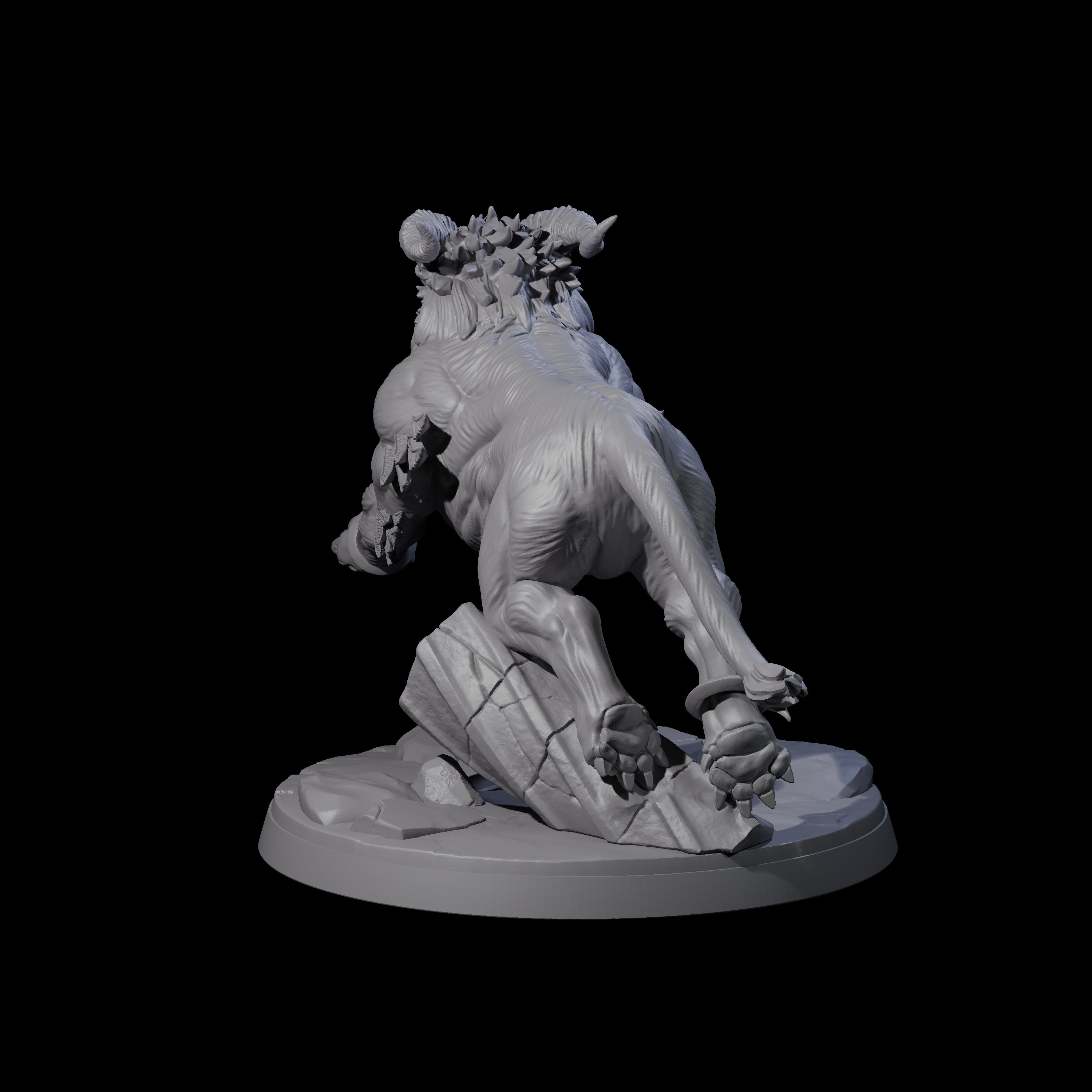 Crouching Sphinx Spawn B Miniature for Dungeons and Dragons, Pathfinder or other TTRPGs