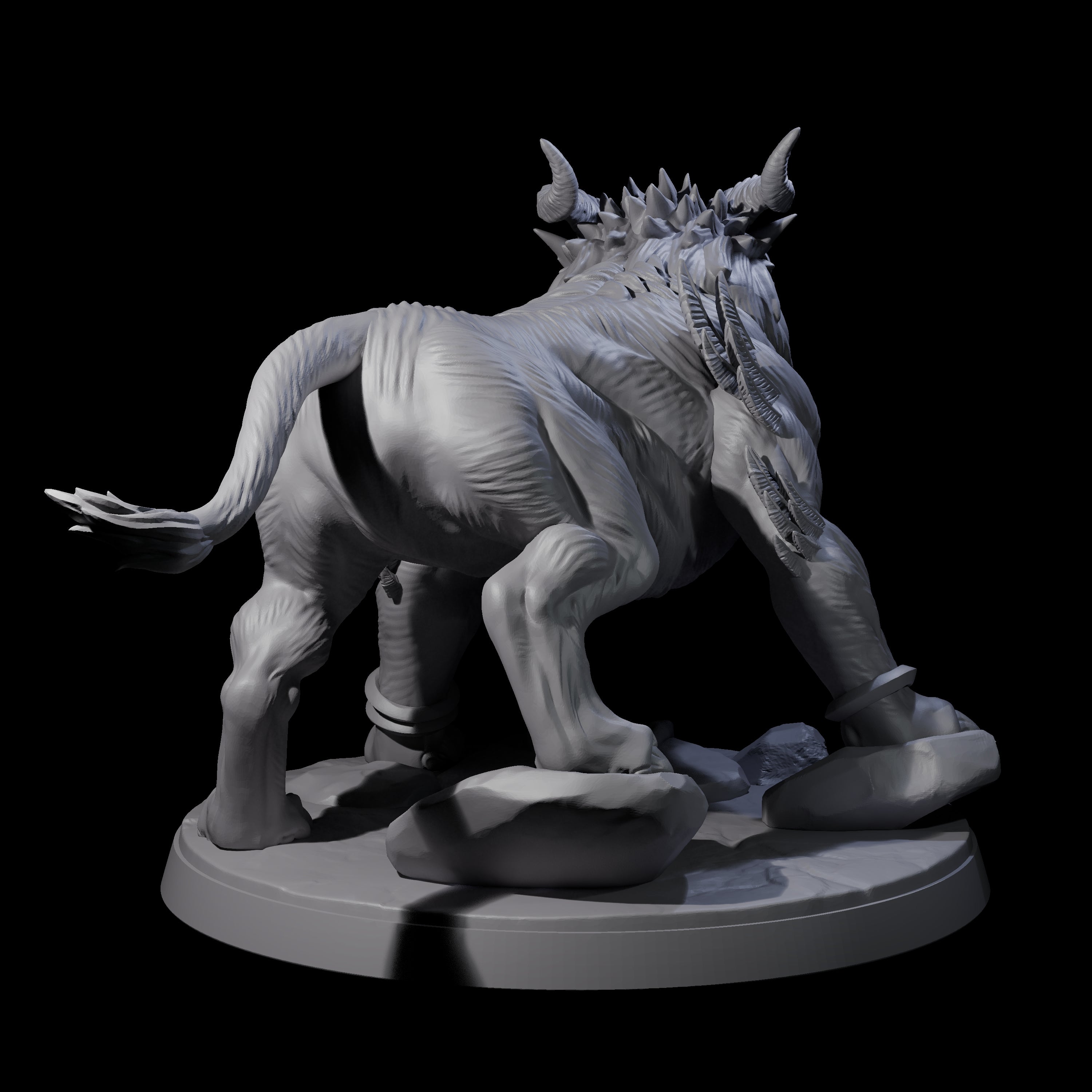 Crouching Sphinx Spawn C Miniature for Dungeons and Dragons, Pathfinder or other TTRPGs