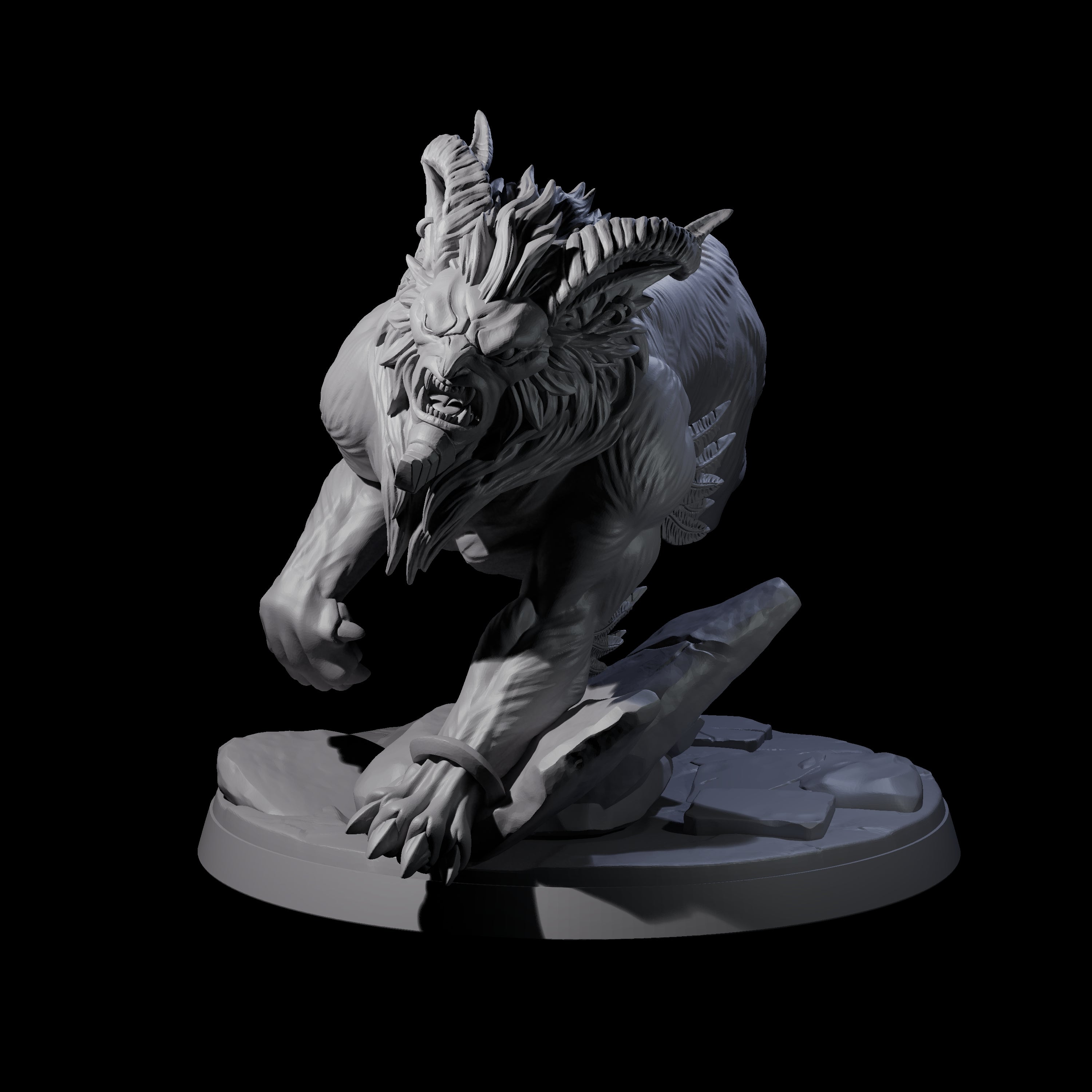 Crouching Sphinx Spawn D Miniature for Dungeons and Dragons, Pathfinder or other TTRPGs