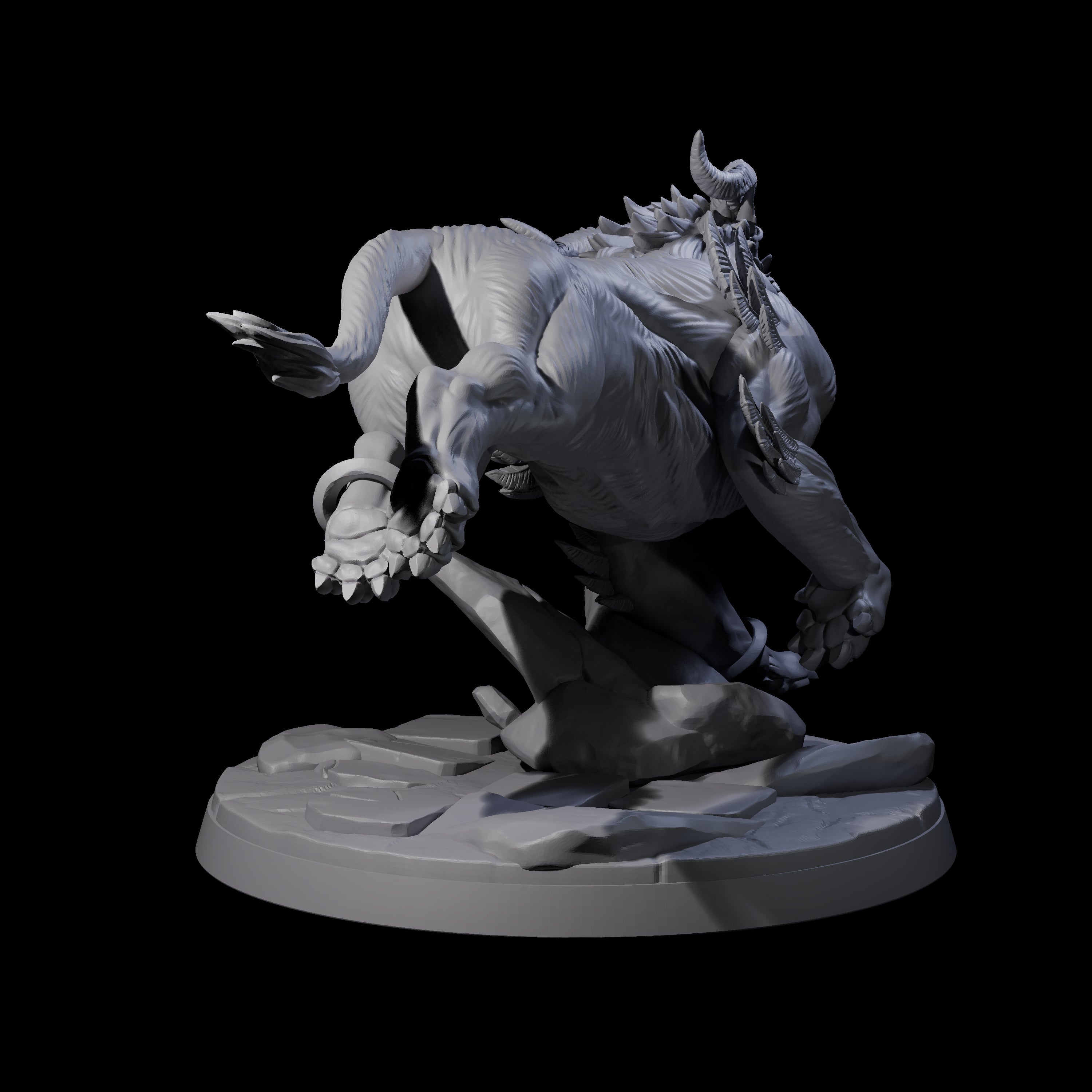 Crouching Sphinx Spawn D Miniature for Dungeons and Dragons, Pathfinder or other TTRPGs