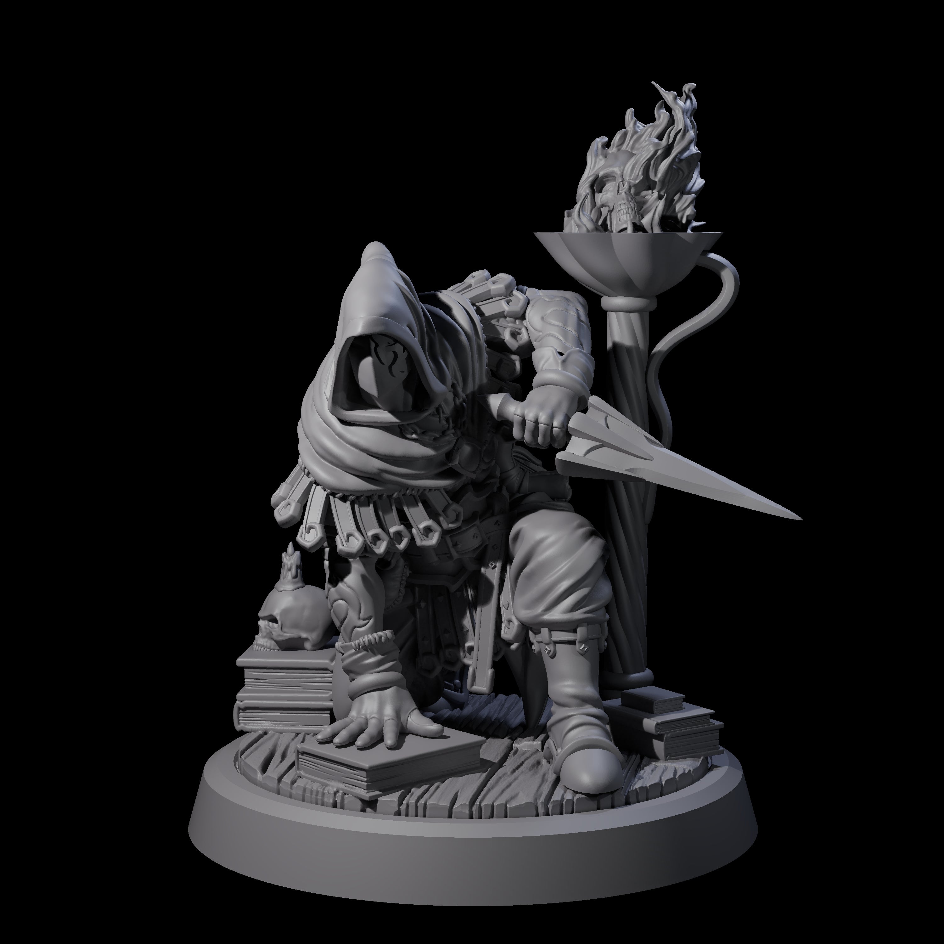 Crouching Warforged Rogue Miniature for Dungeons and Dragons, Pathfinder or other TTRPGs