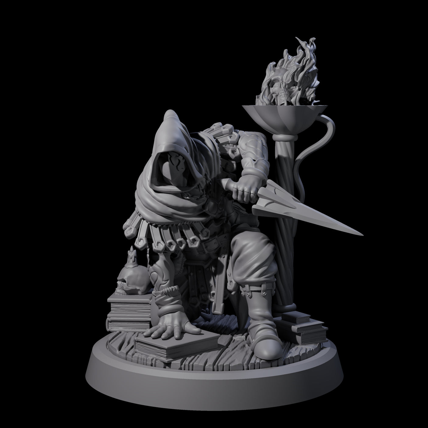 Crouching Warforged Rogue Miniature for Dungeons and Dragons, Pathfinder or other TTRPGs