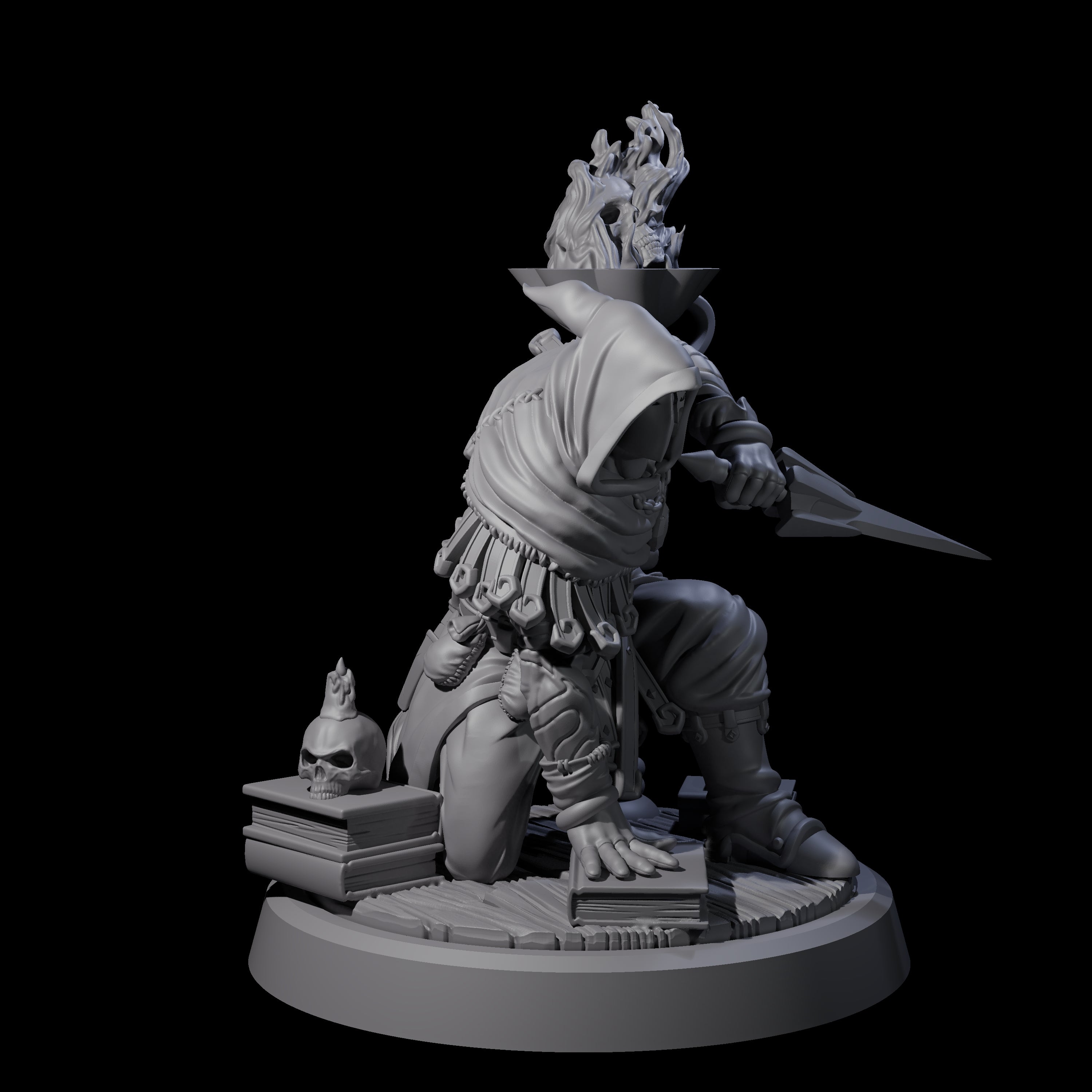 Crouching Warforged Rogue Miniature for Dungeons and Dragons, Pathfinder or other TTRPGs